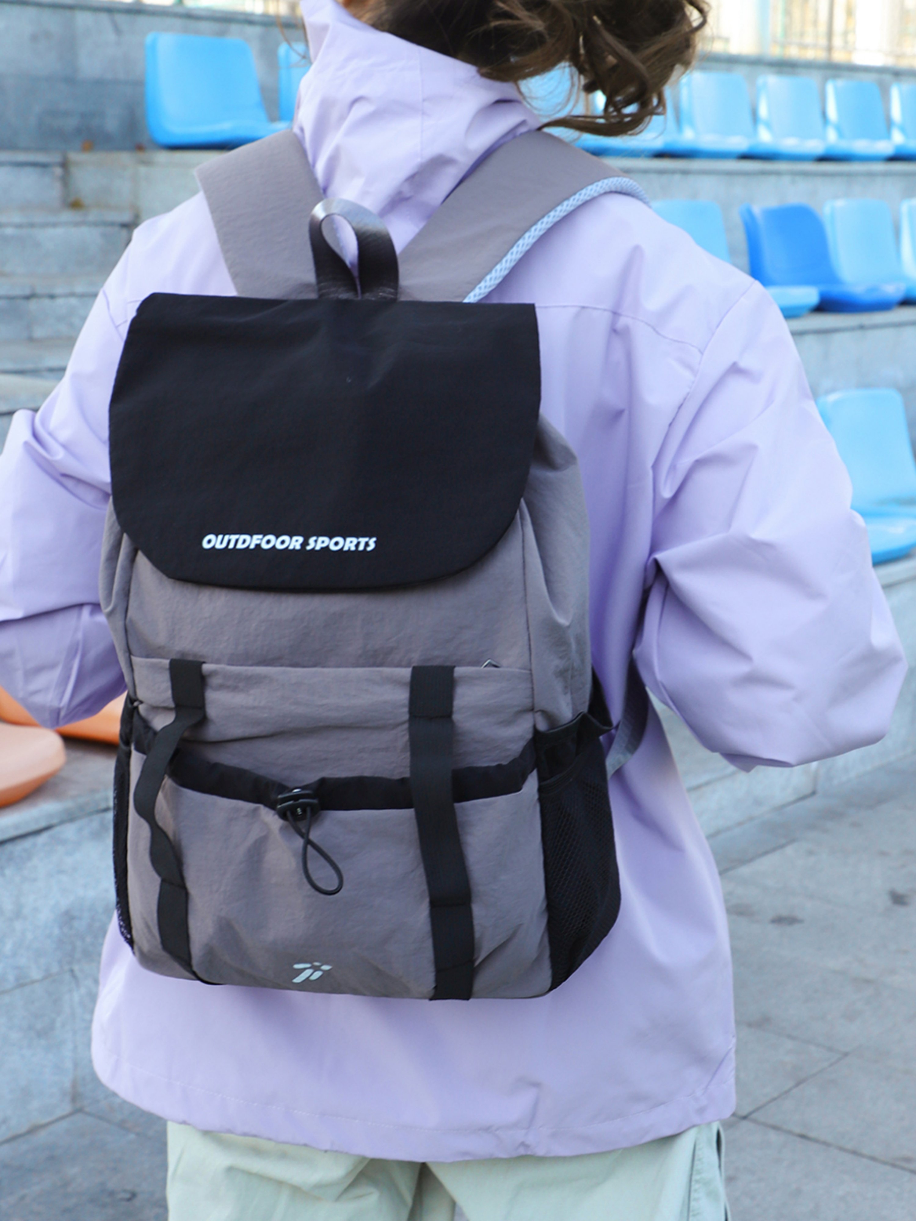 Grey Plain Backpack