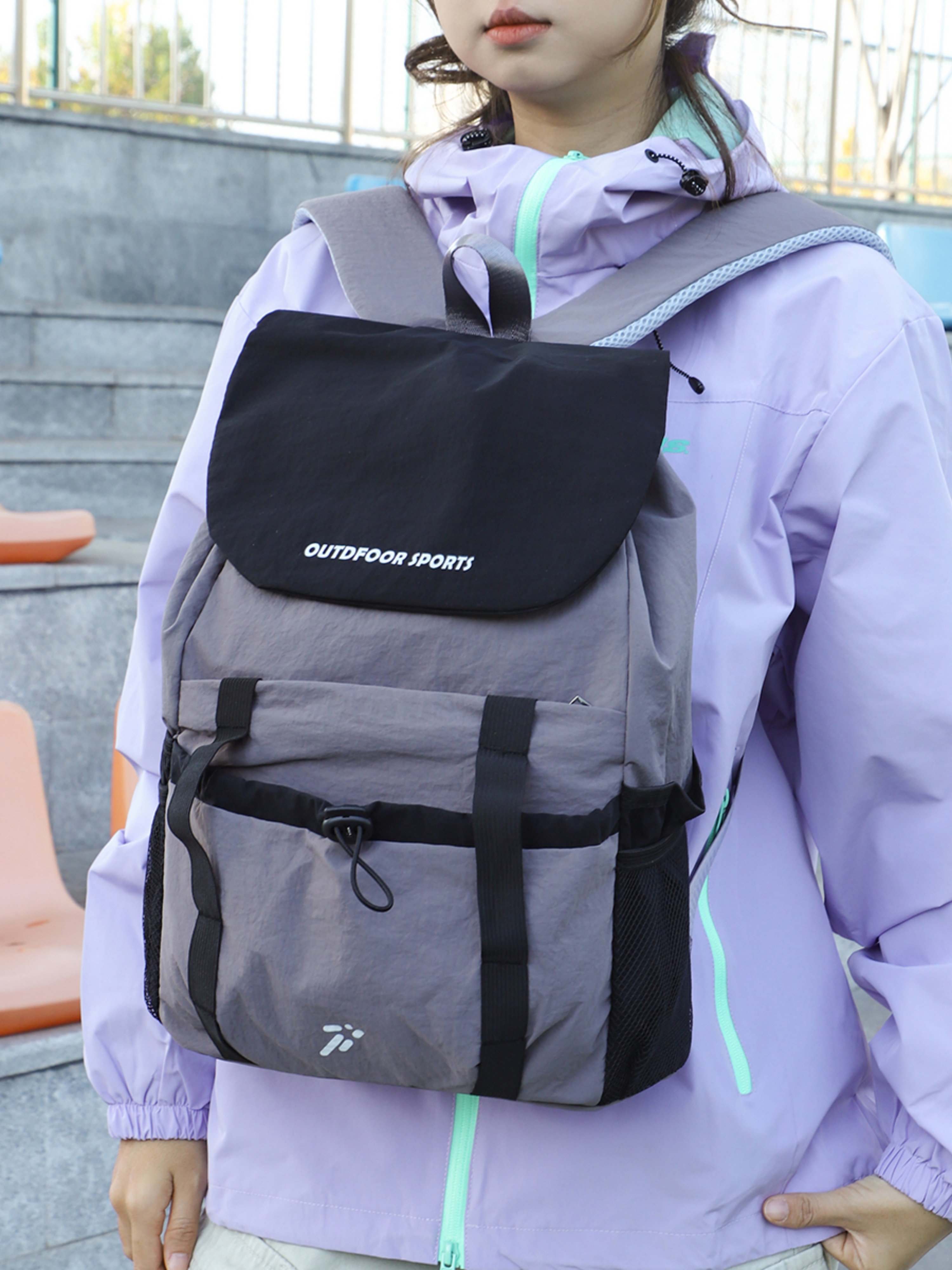 Grey Plain Backpack