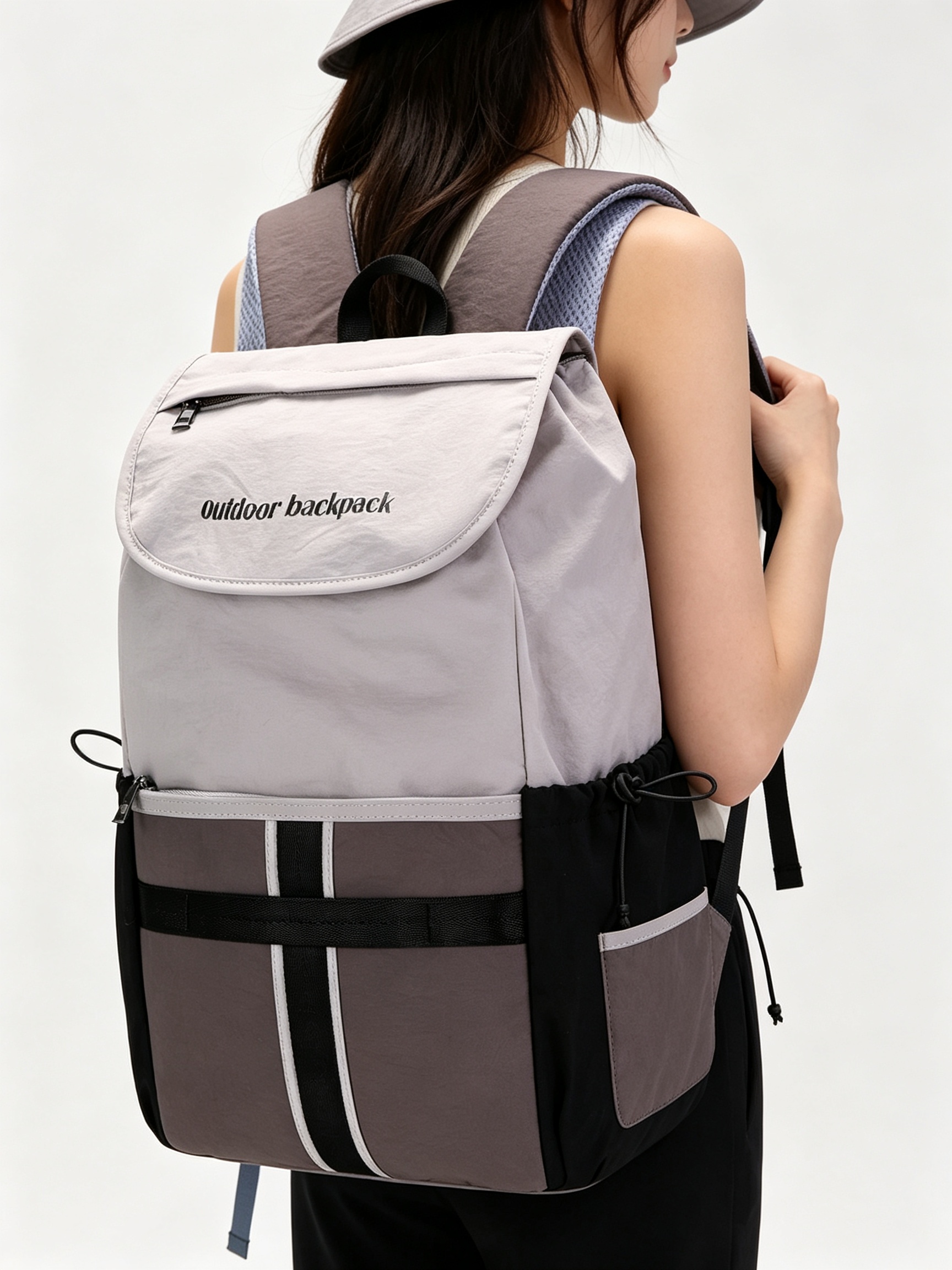 Grey Plain Backpack