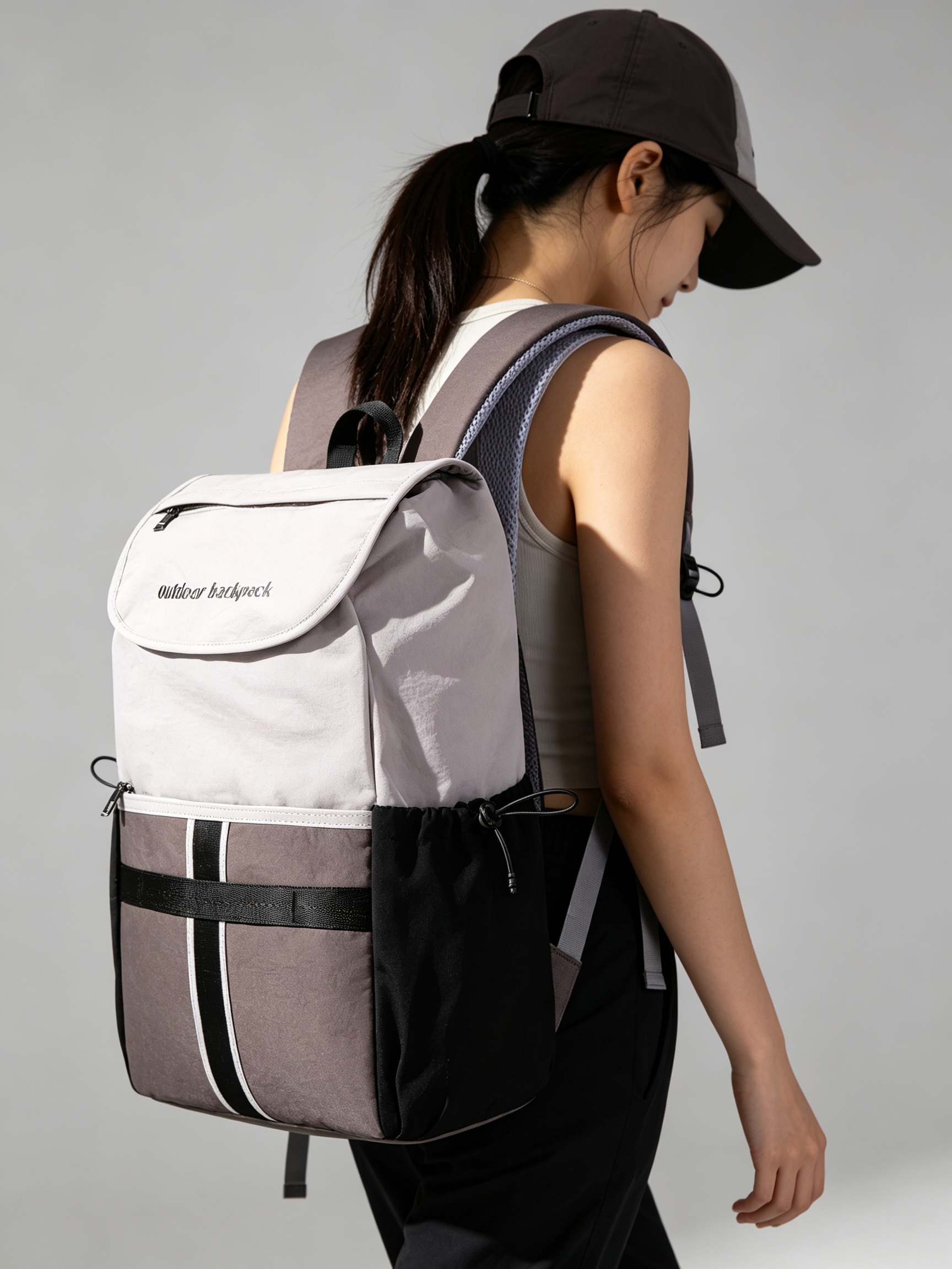 Grey Plain Backpack