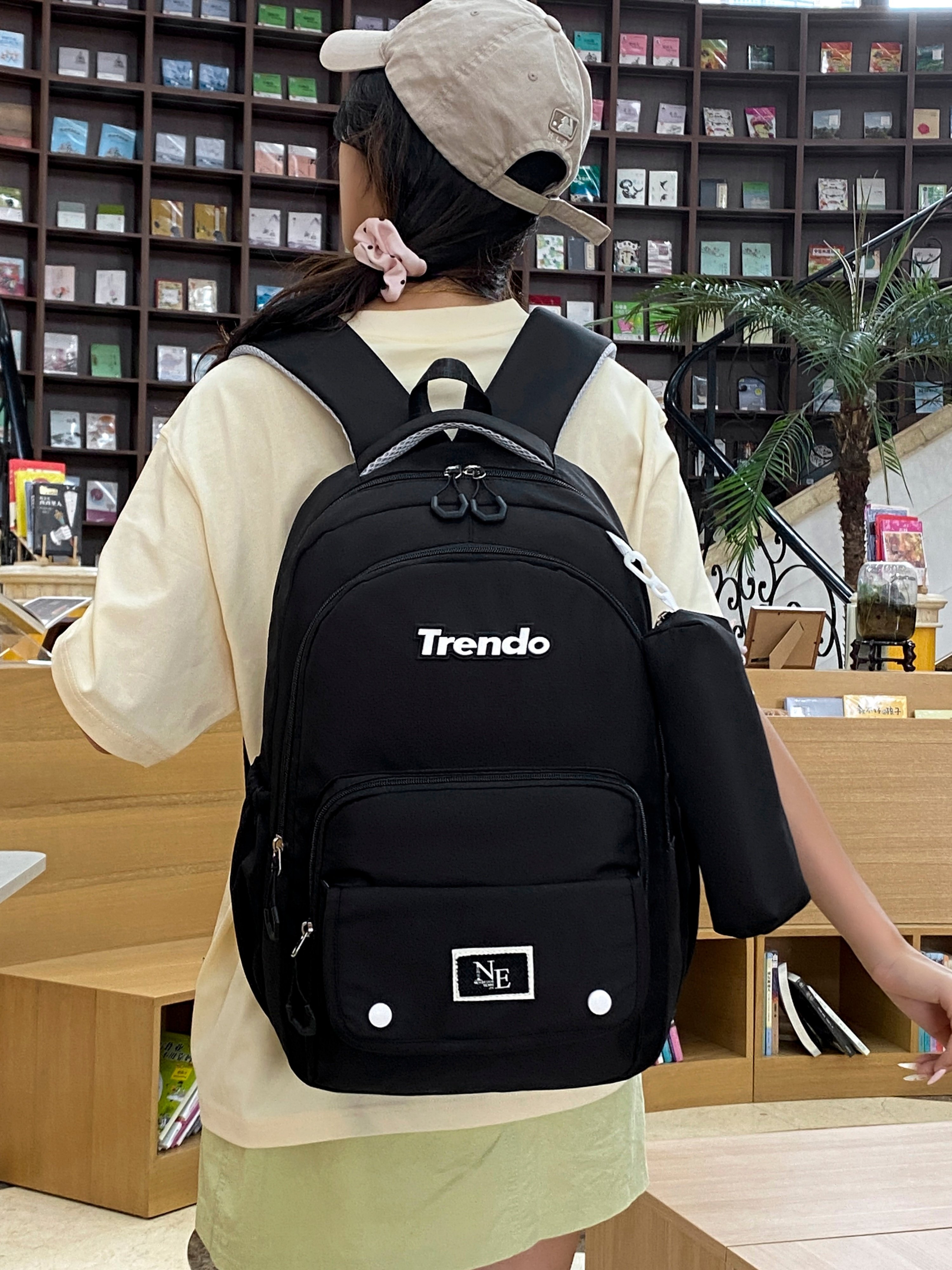 Black Plain Backpack