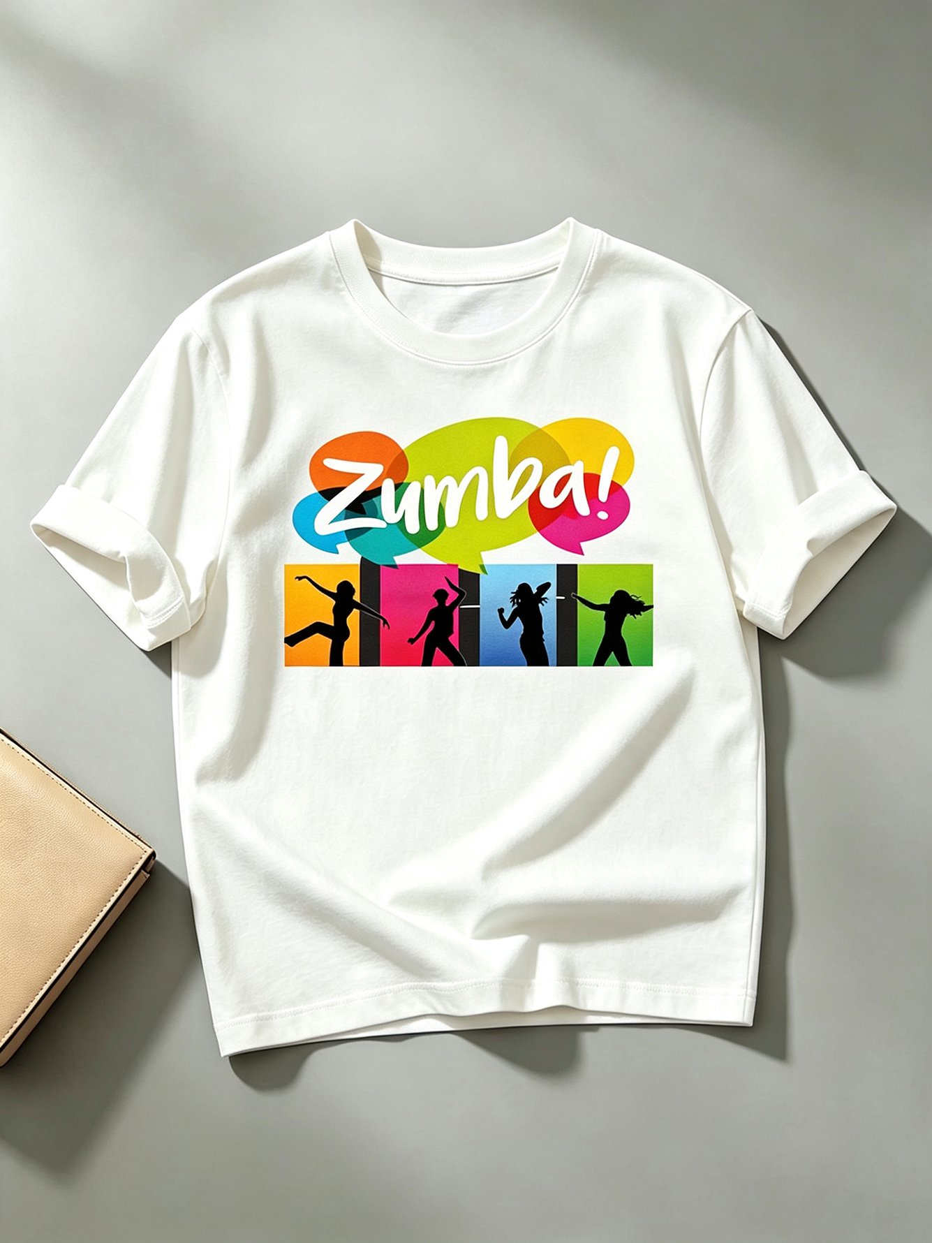 White Zumba Graphic Print Knitted T-shirt