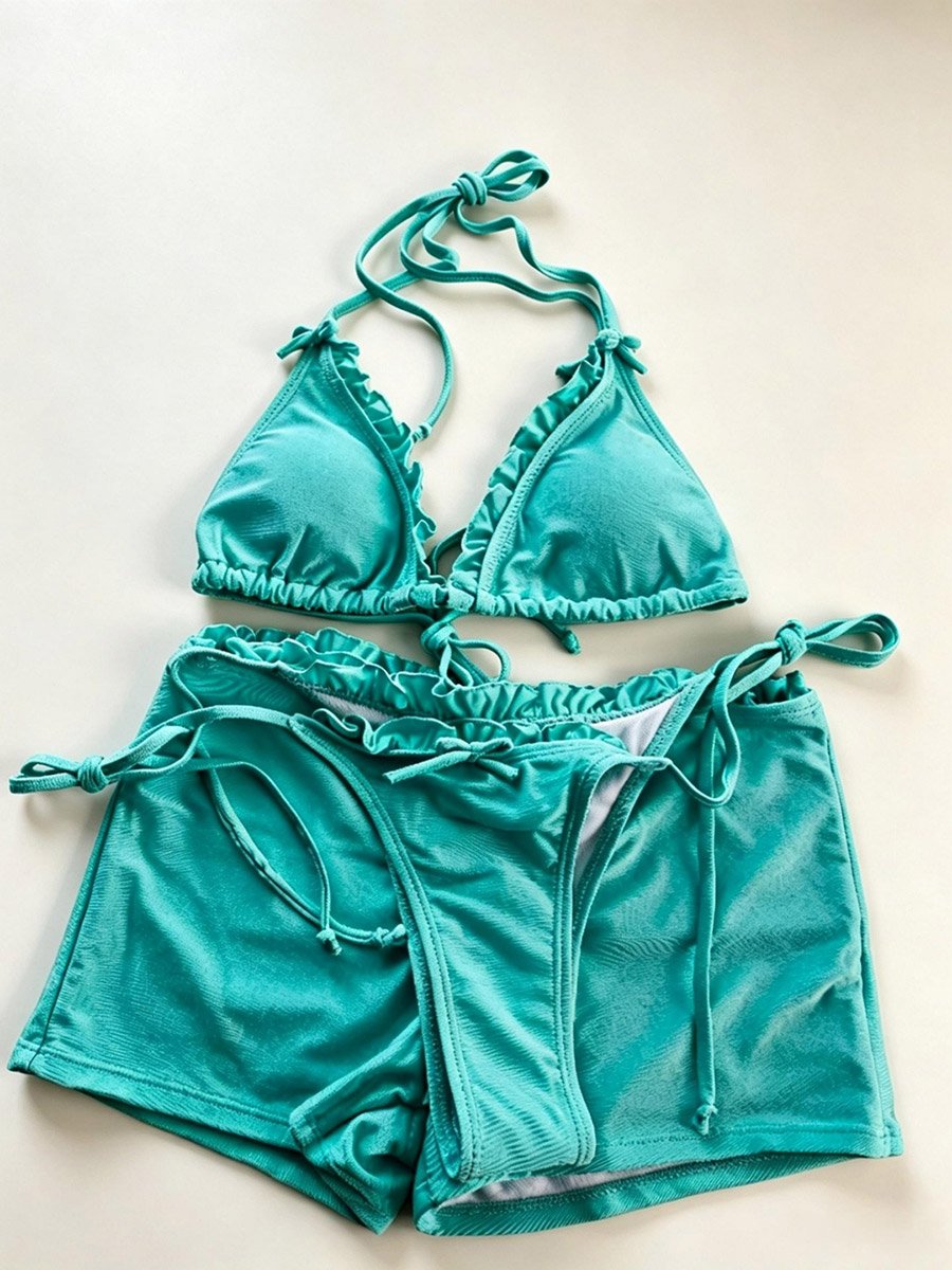 Textured Bikini Set
