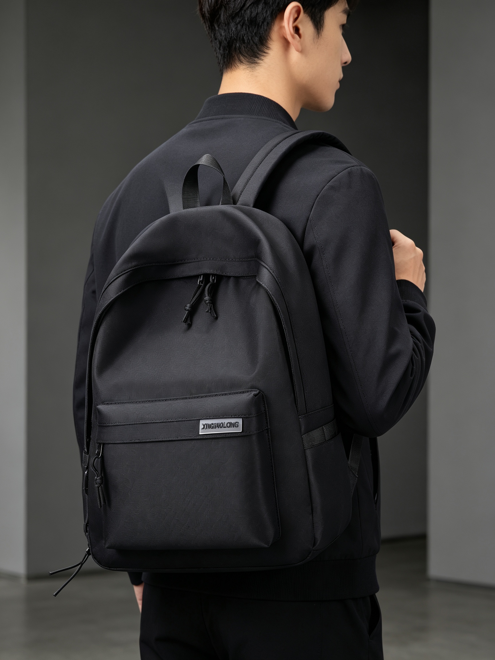 Black Minimalist Backpack