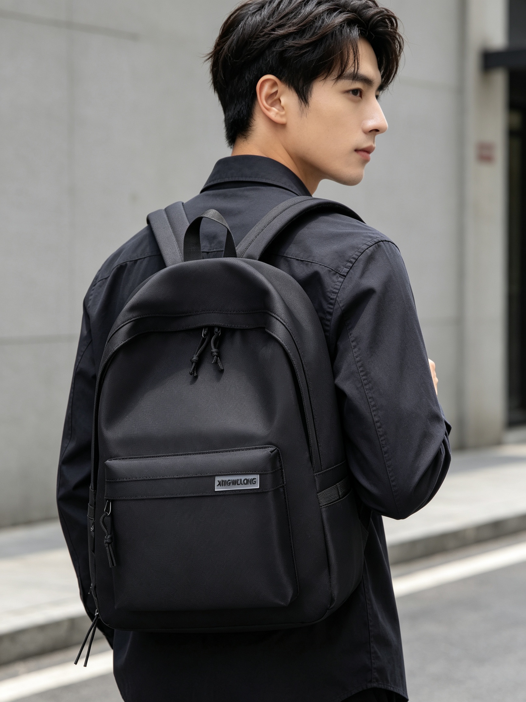 Black Minimalist Backpack