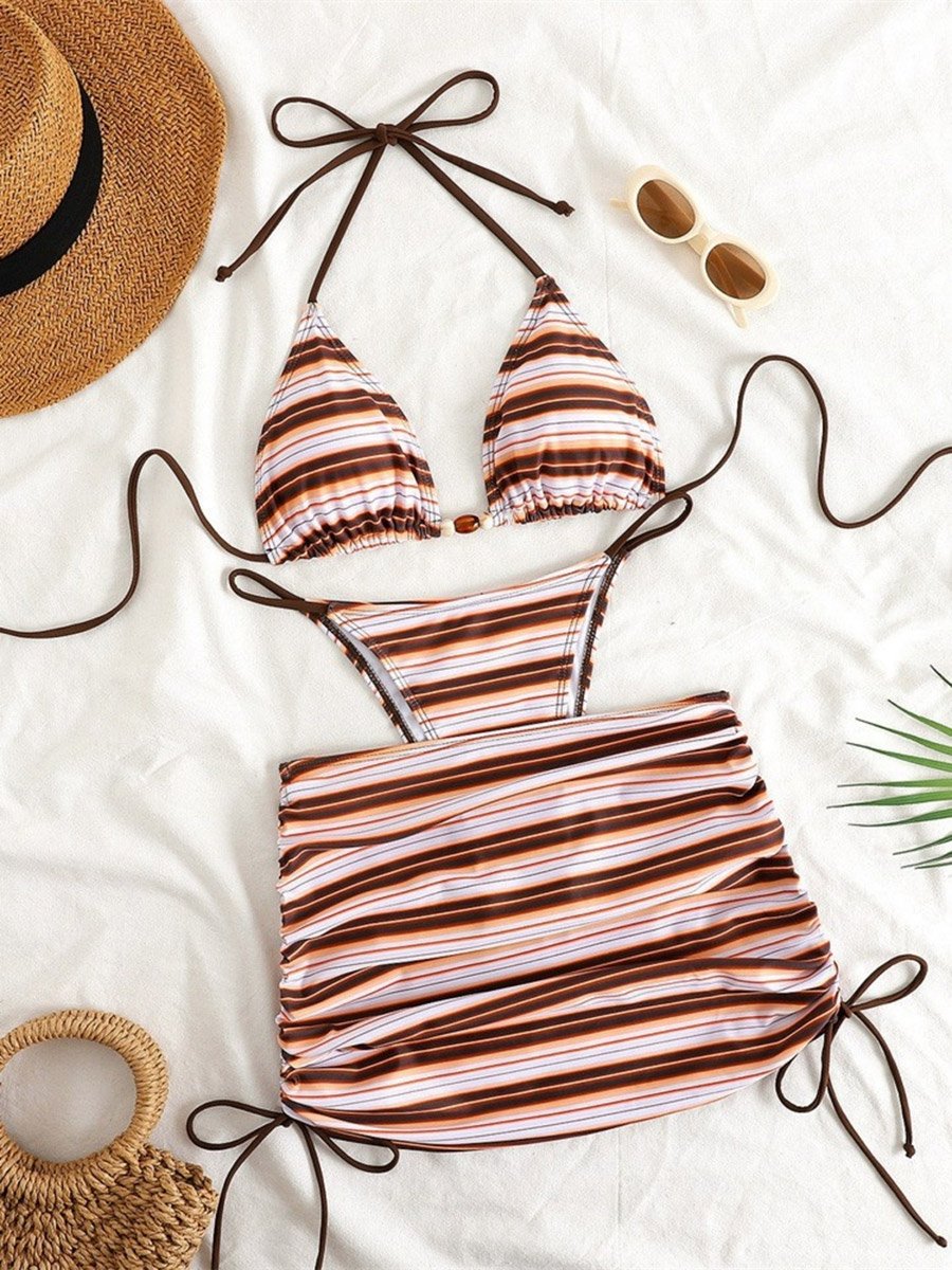 Striped Bikini Set