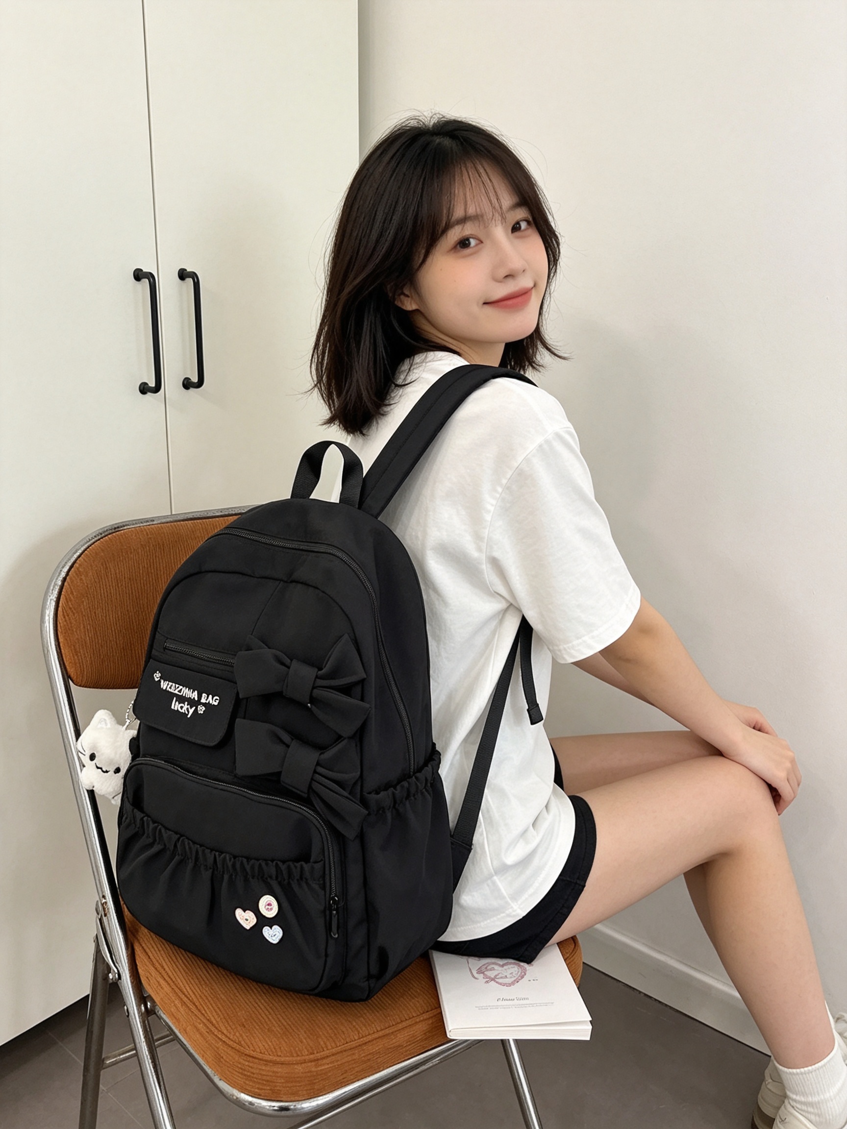 Black Bow Backpack