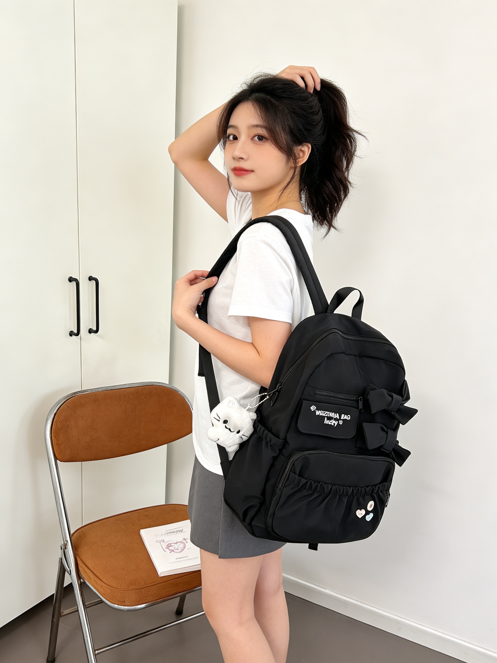 Black Bow Backpack