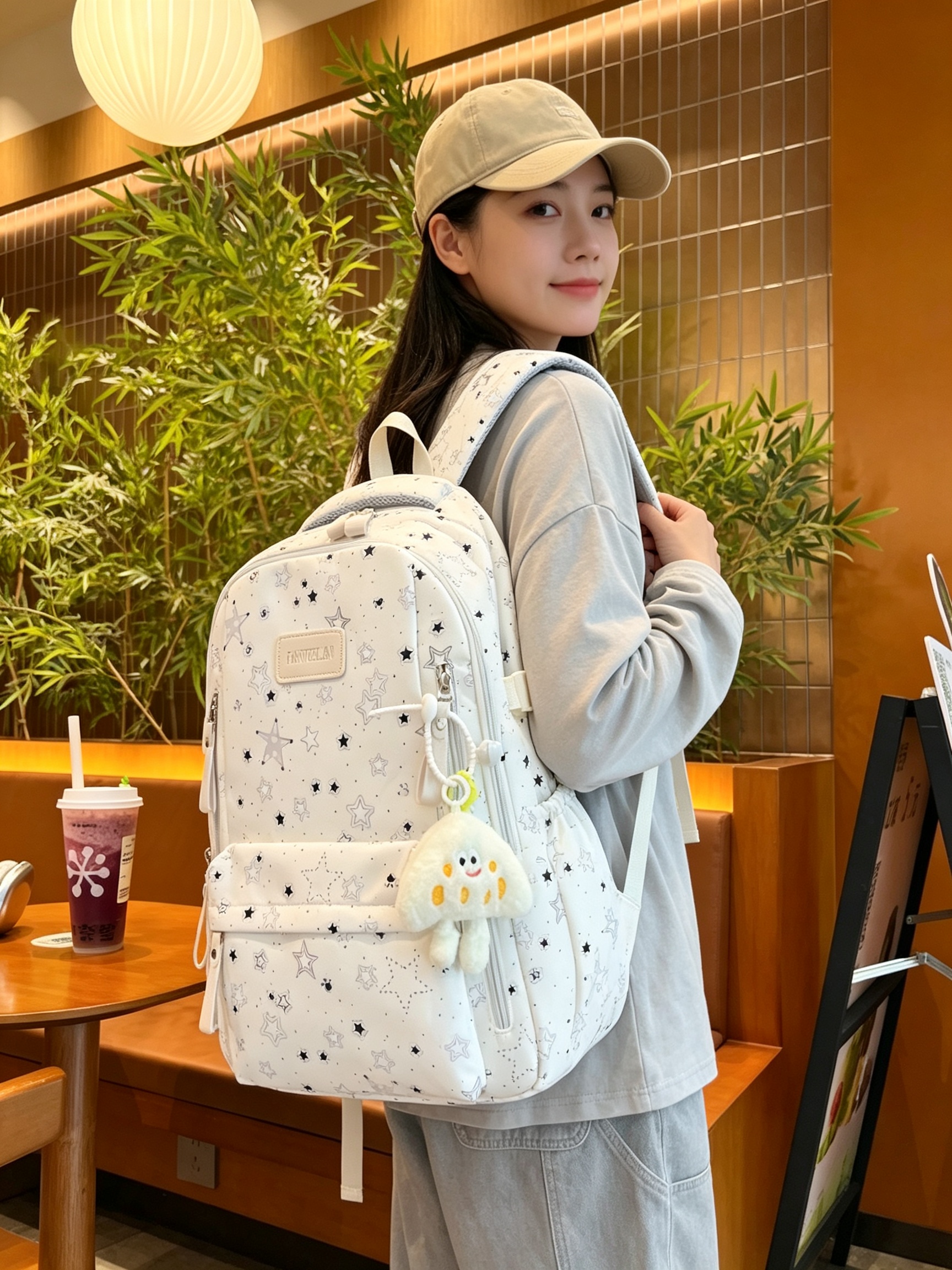 Off-White Star Print Backpack