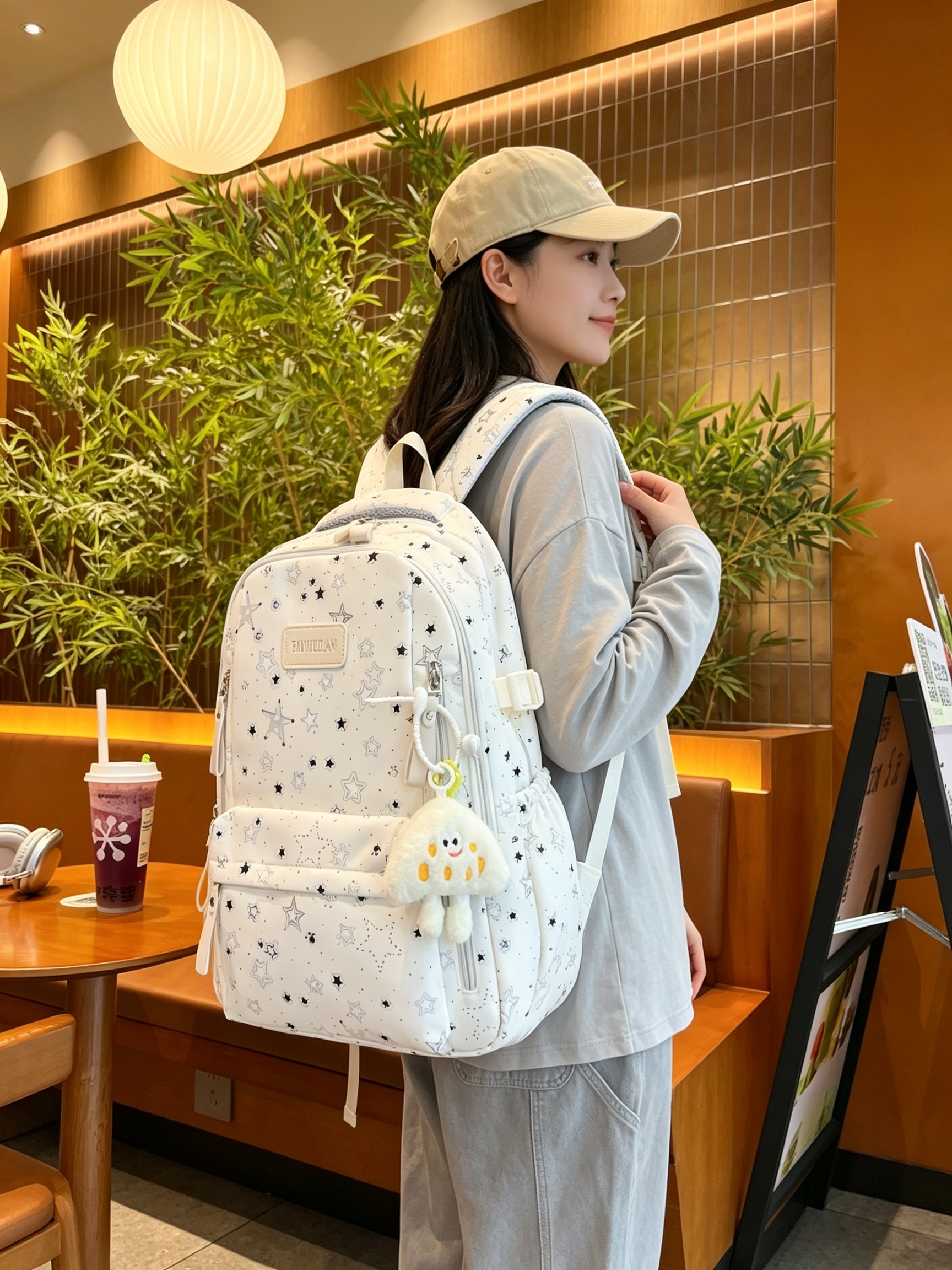 Off-White Star Print Backpack