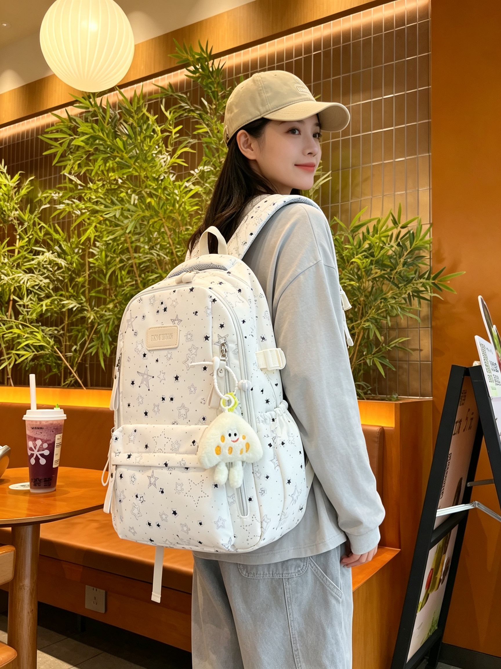 Off-White Star Print Backpack