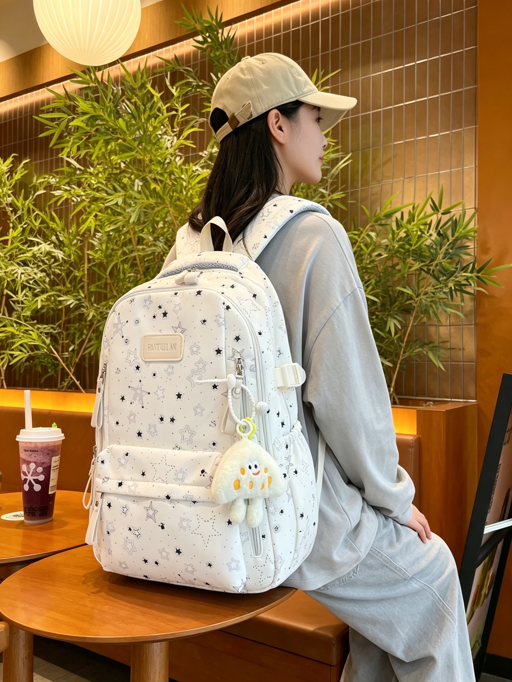 Off-White Star Print Backpack