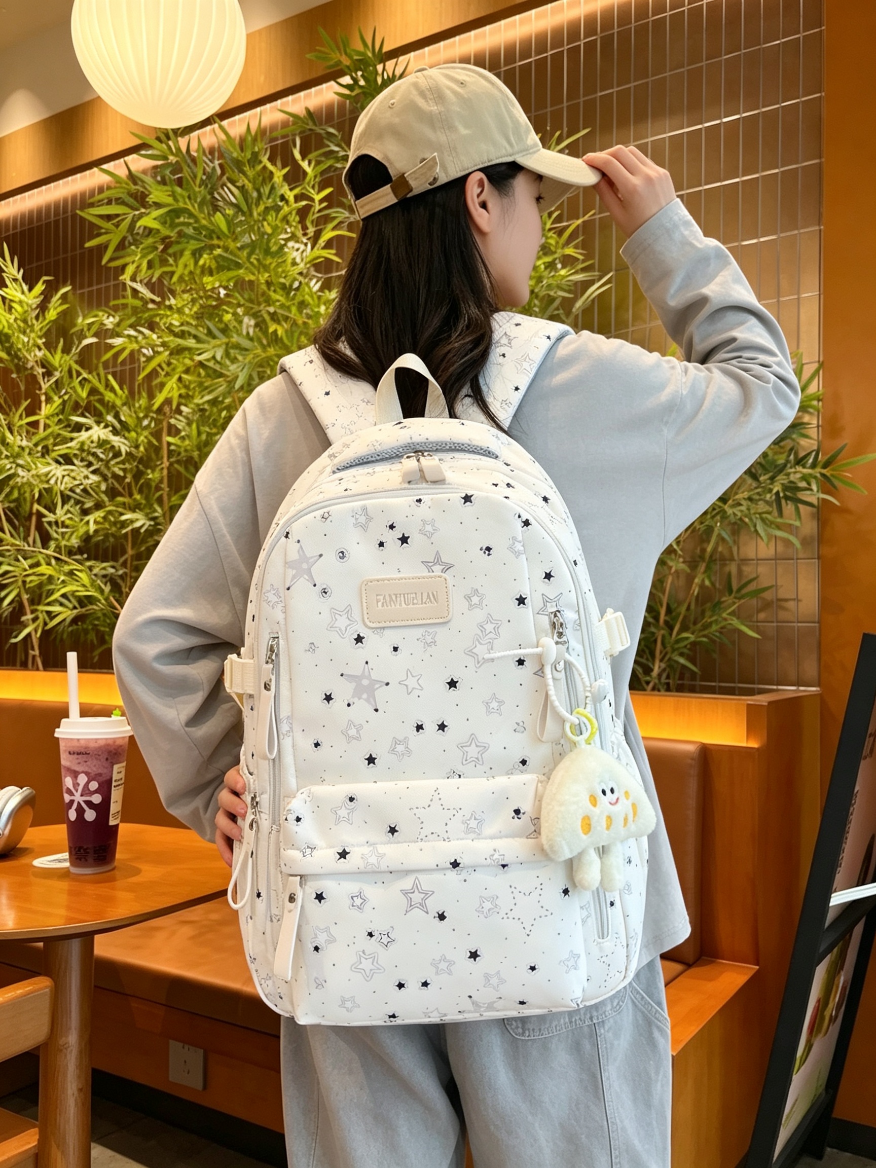 Off-White Star Print Backpack