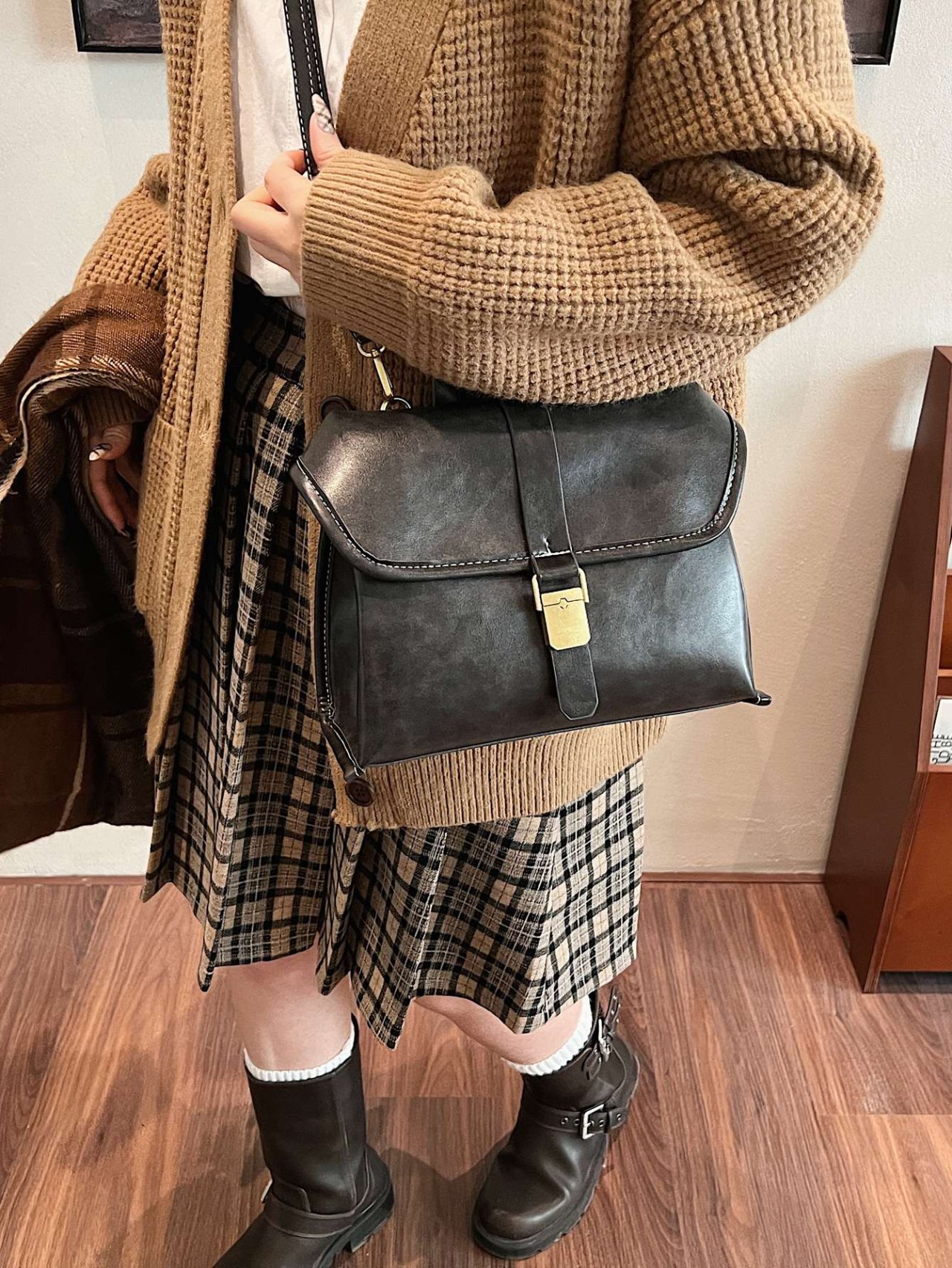 Black Plain Backpack