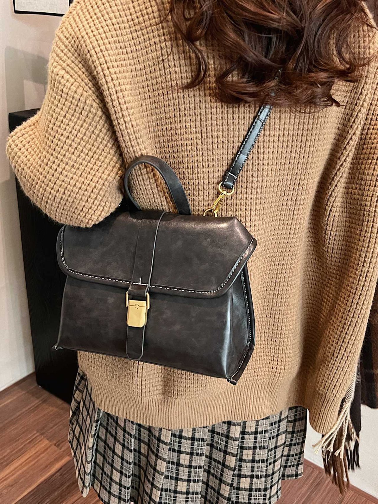 Black Plain Backpack