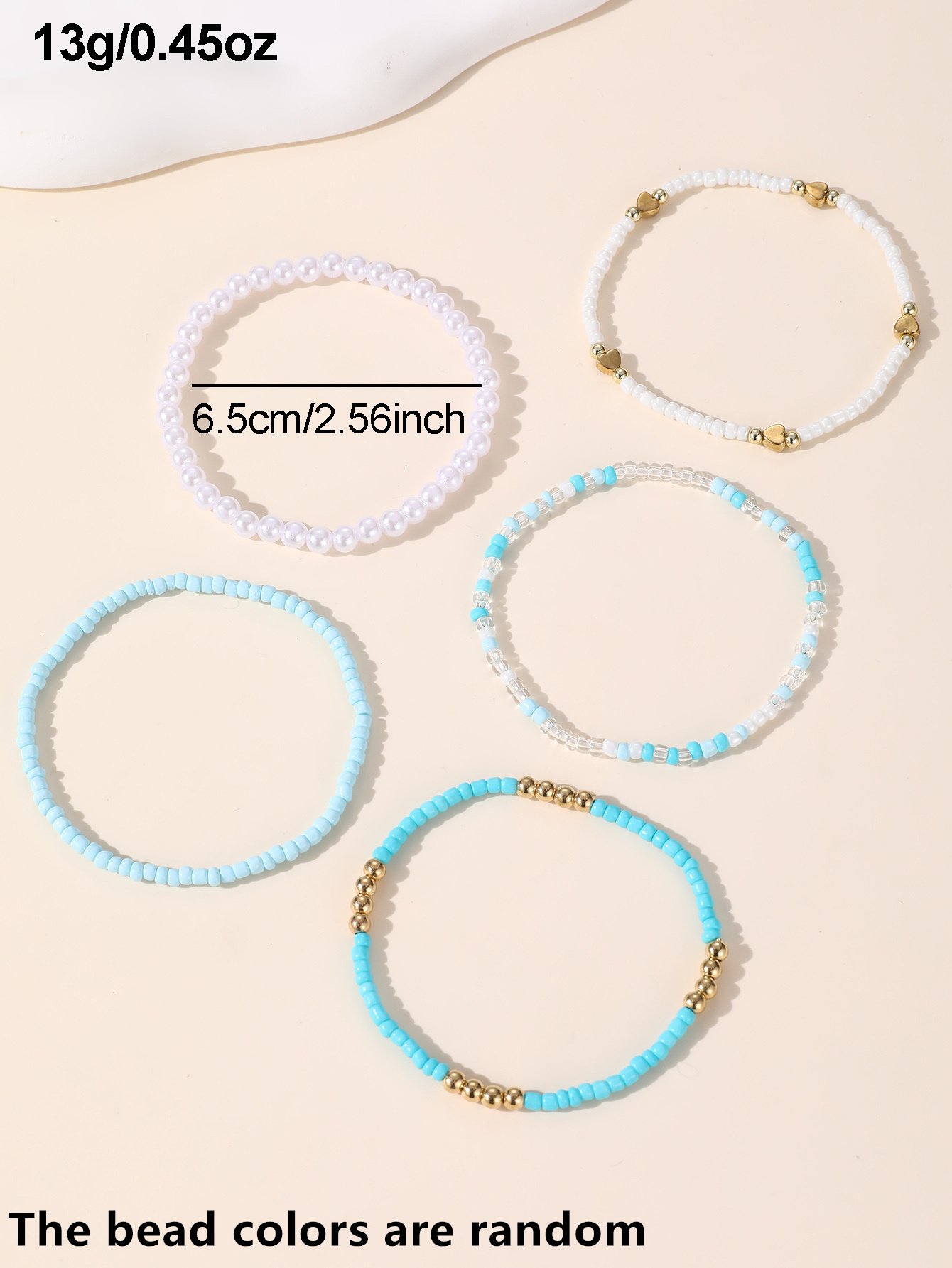 Multi-Layered Beach Anklet Set with Heart Charm
