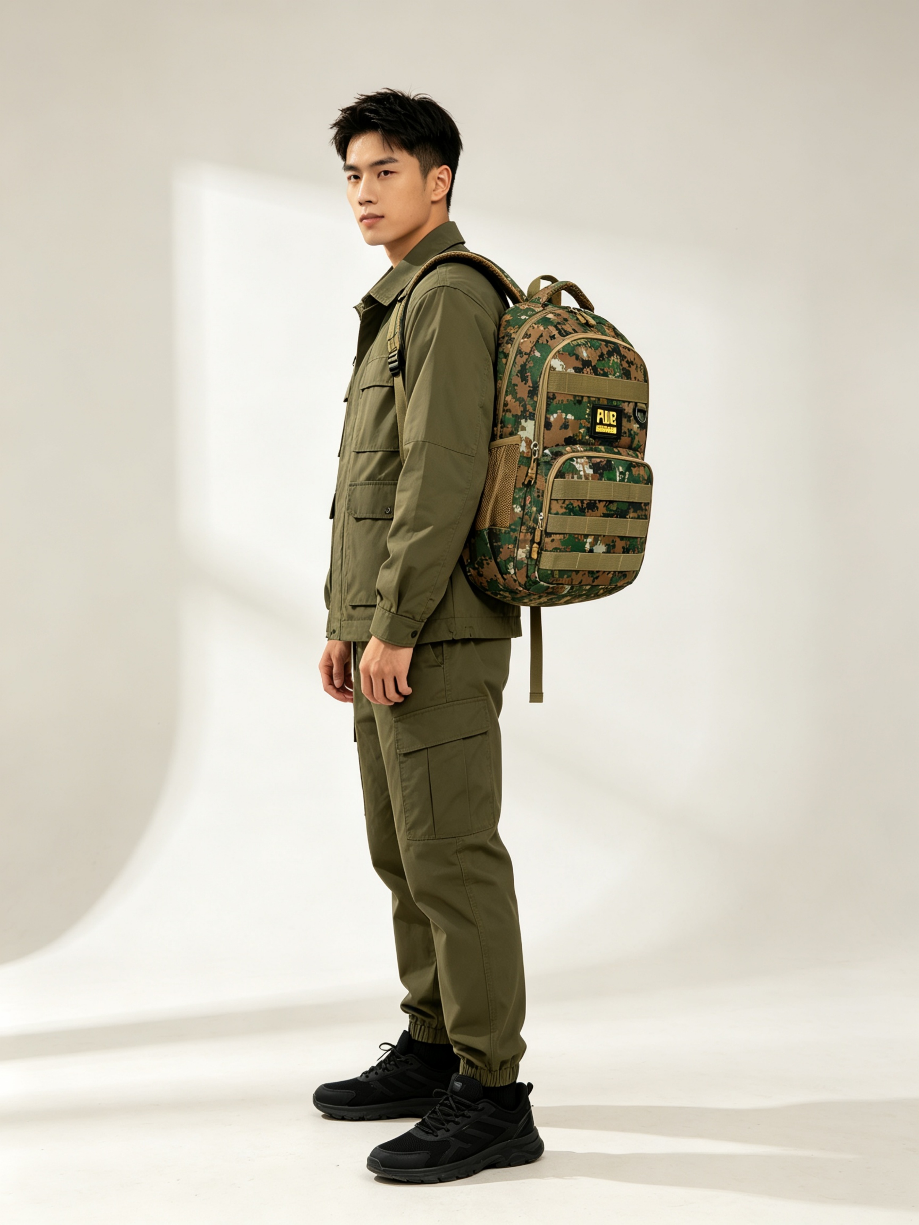 Multi-Color PUBG Digital Camo Backpack