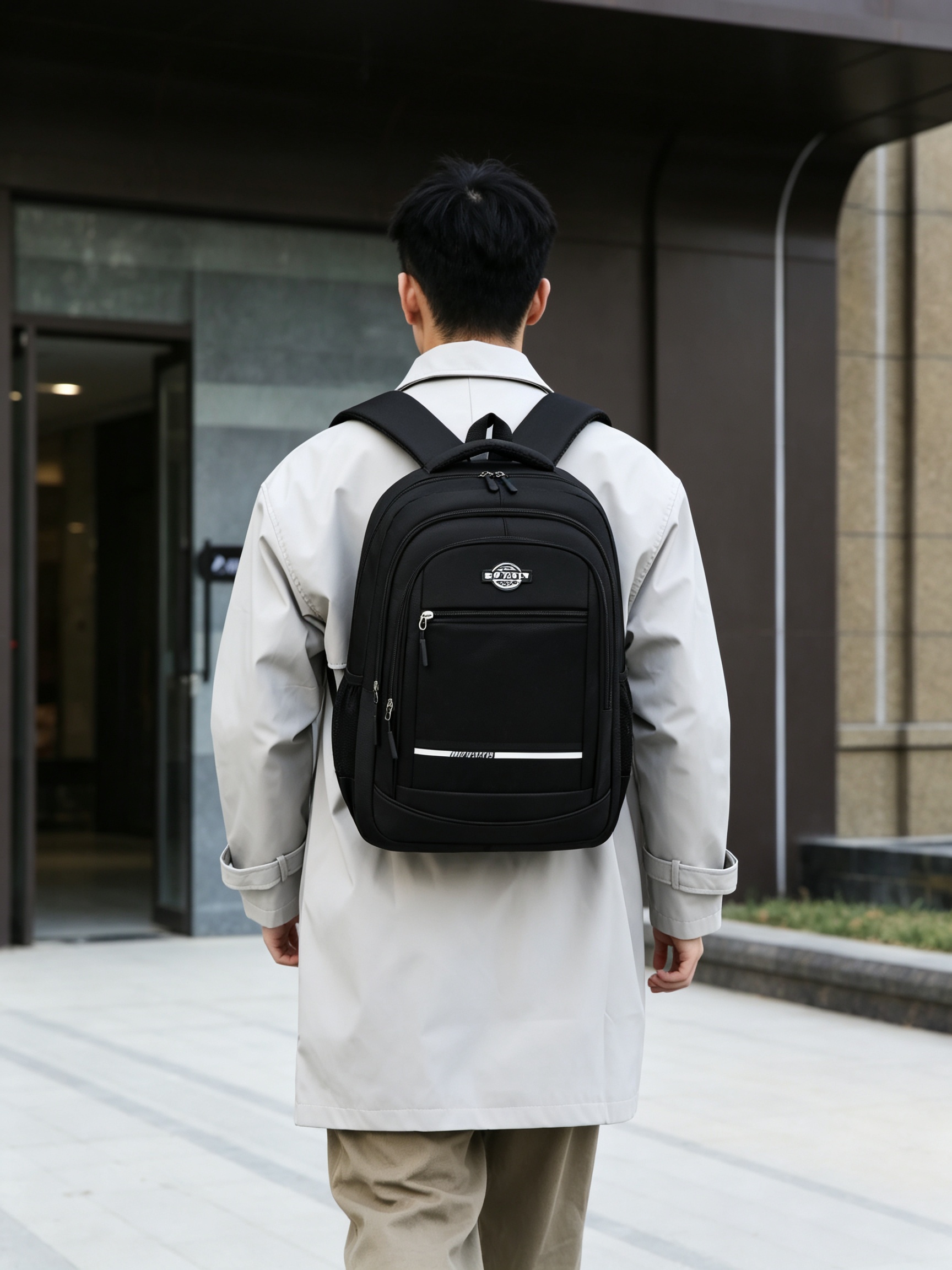 Black Urban Commuter Backpack