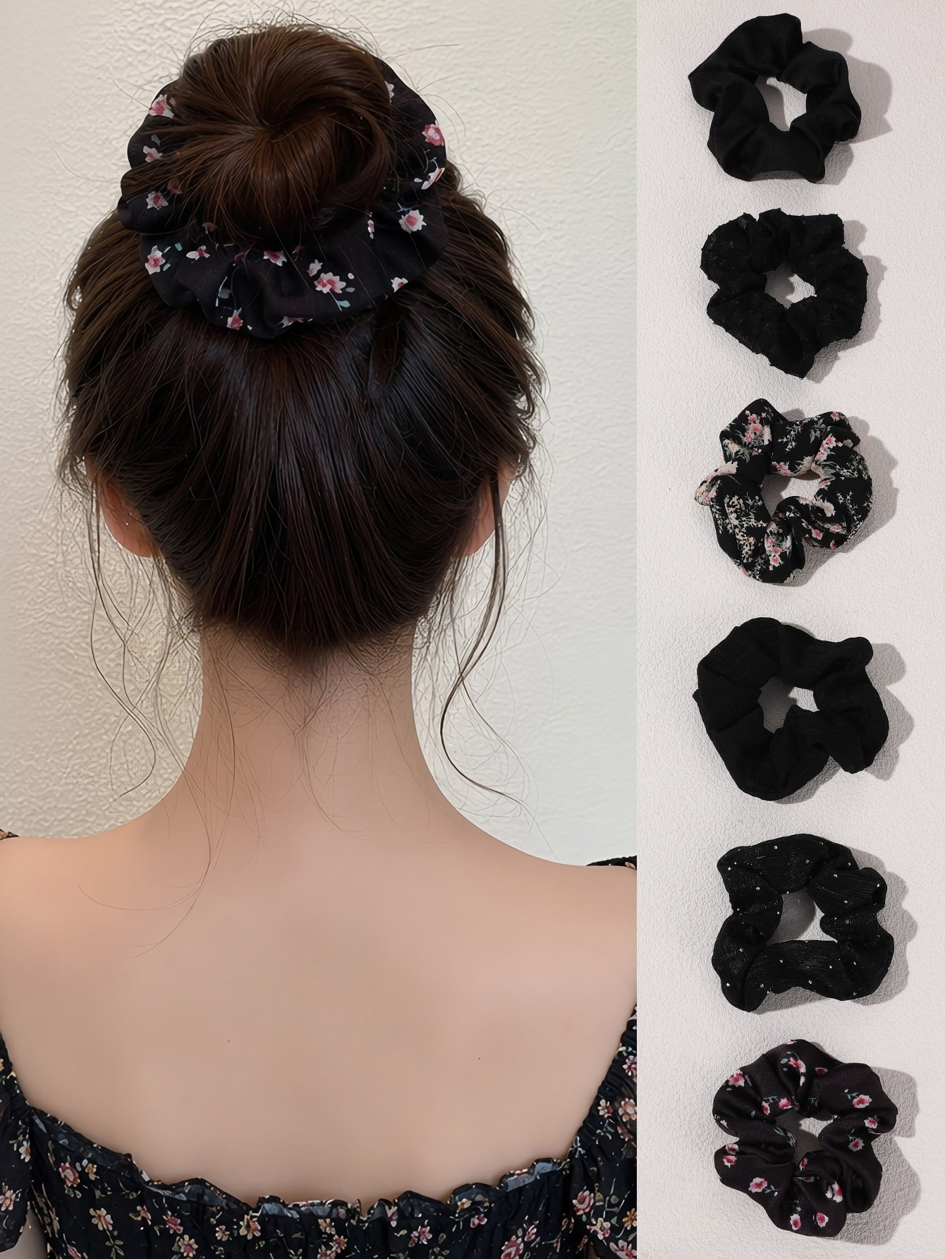 Black Scrunchie Set
