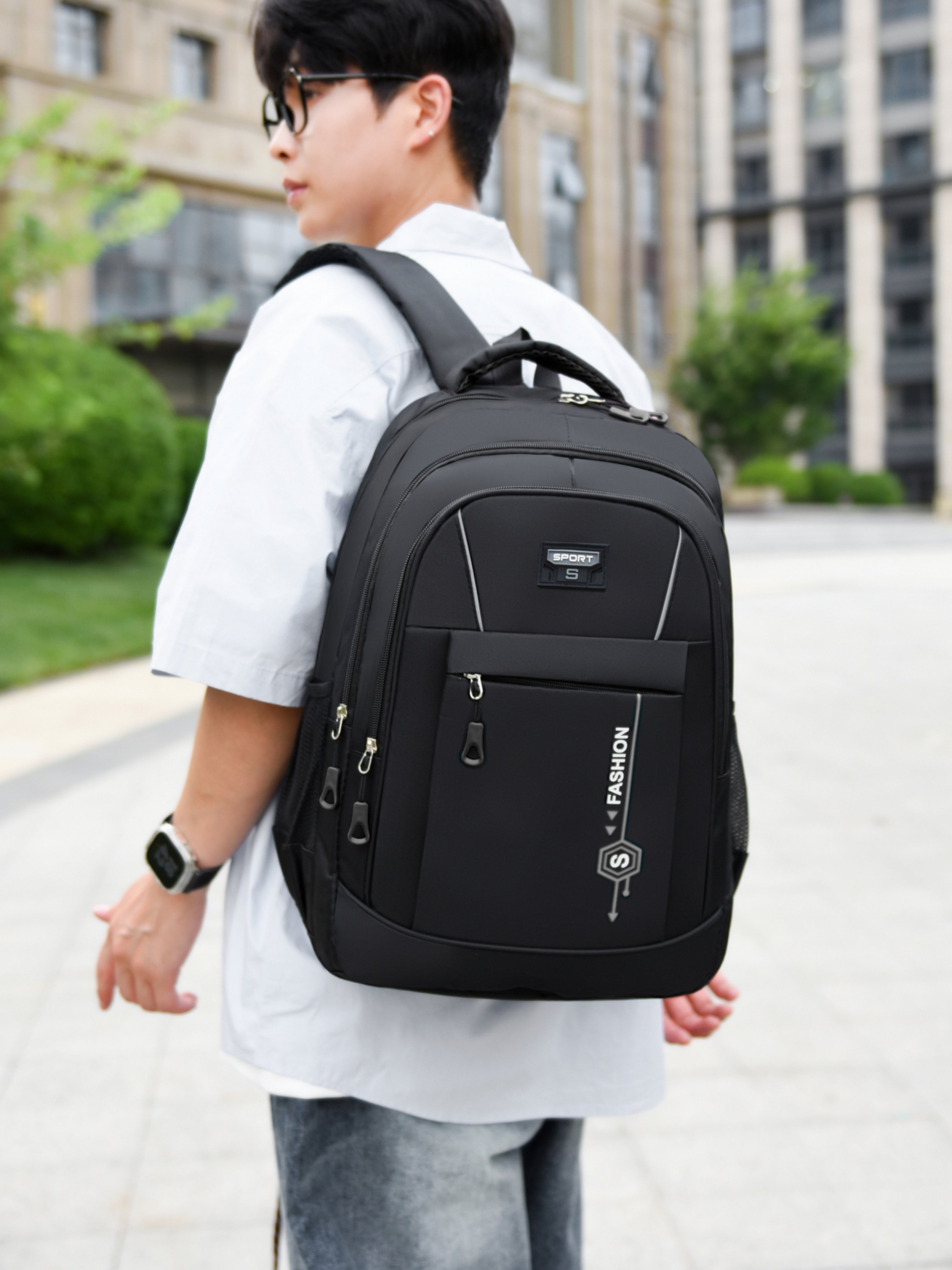 Black Backpack for Travel and Daily Use