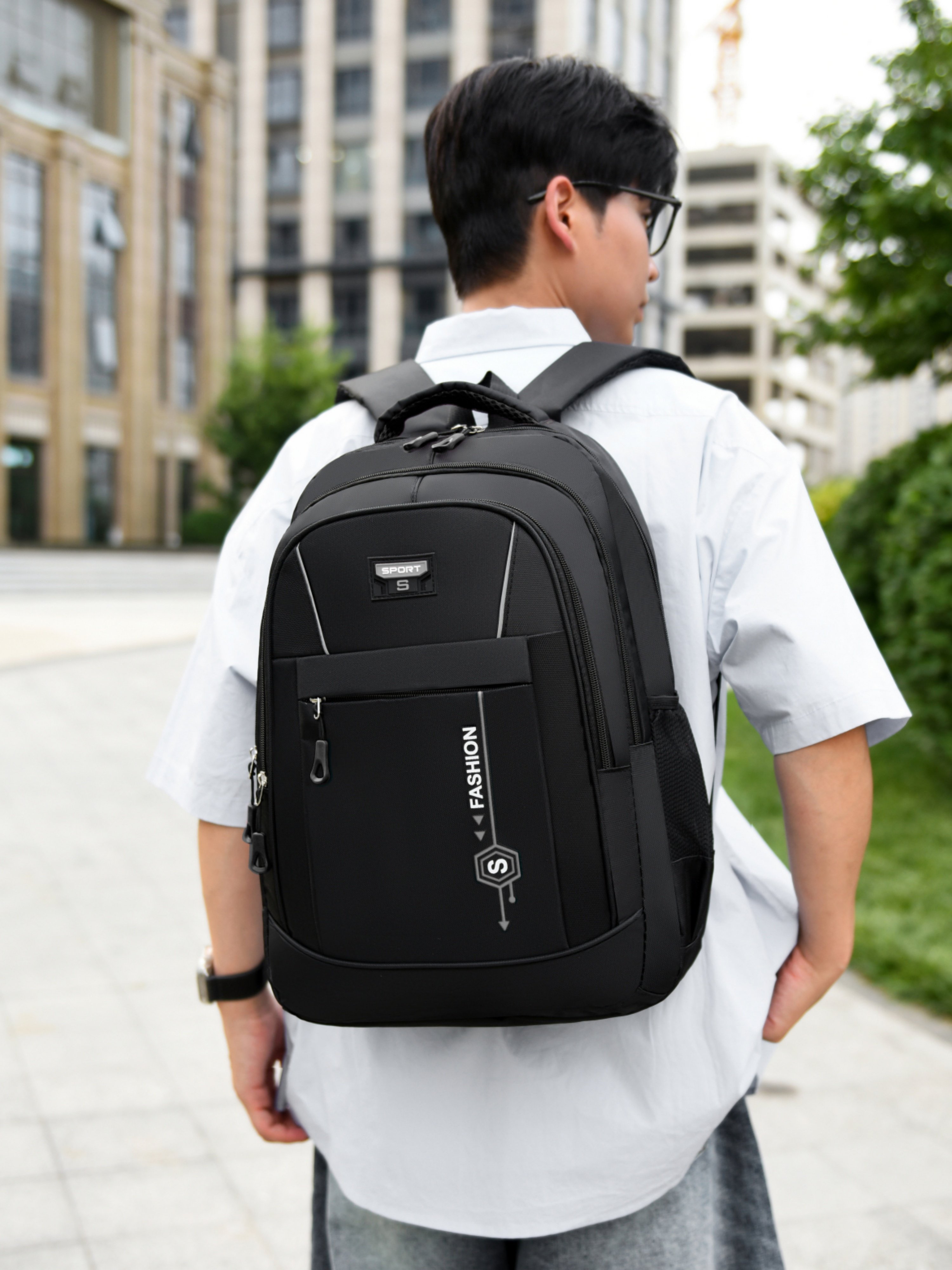 Black Backpack for Travel and Daily Use