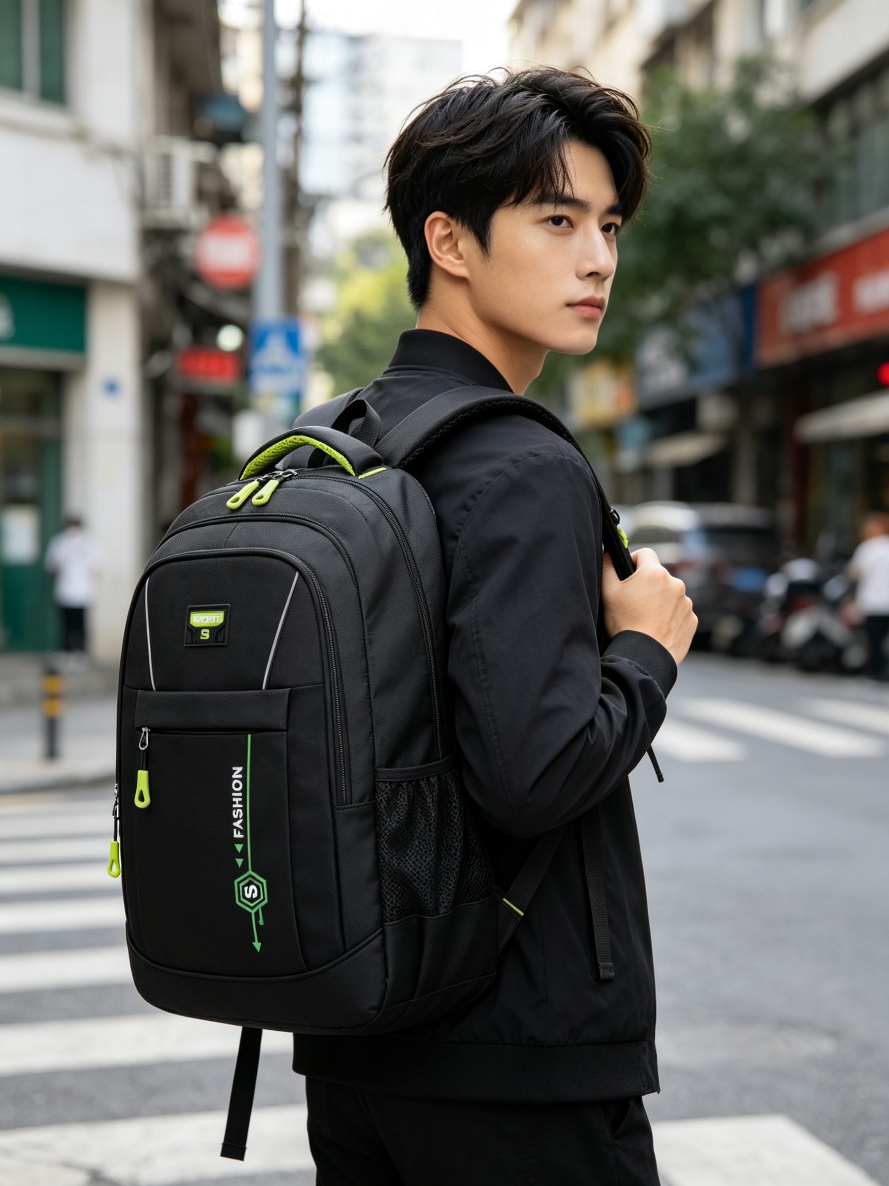 Black Backpack for Travel and Daily Use