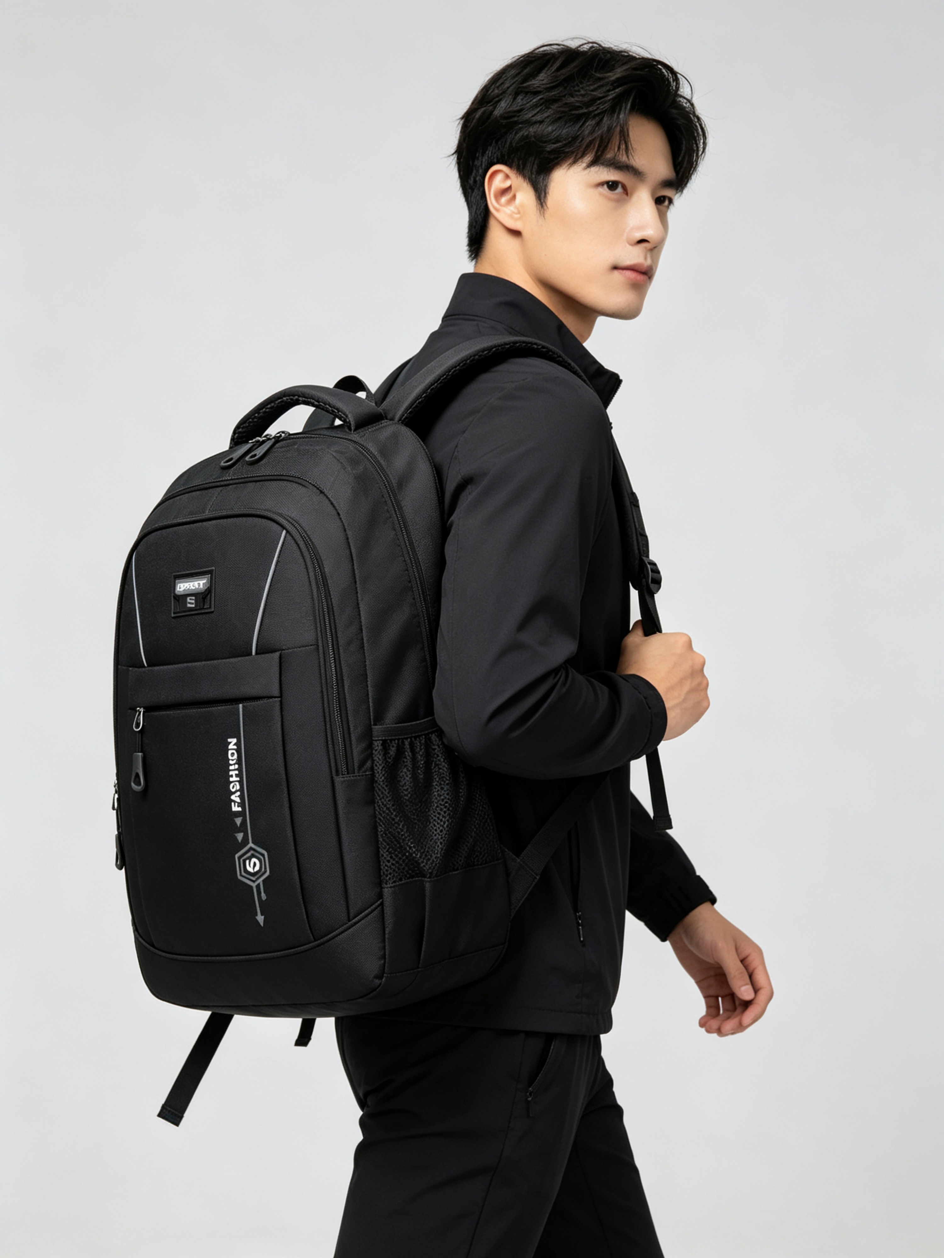Black Backpack for Travel and Daily Use