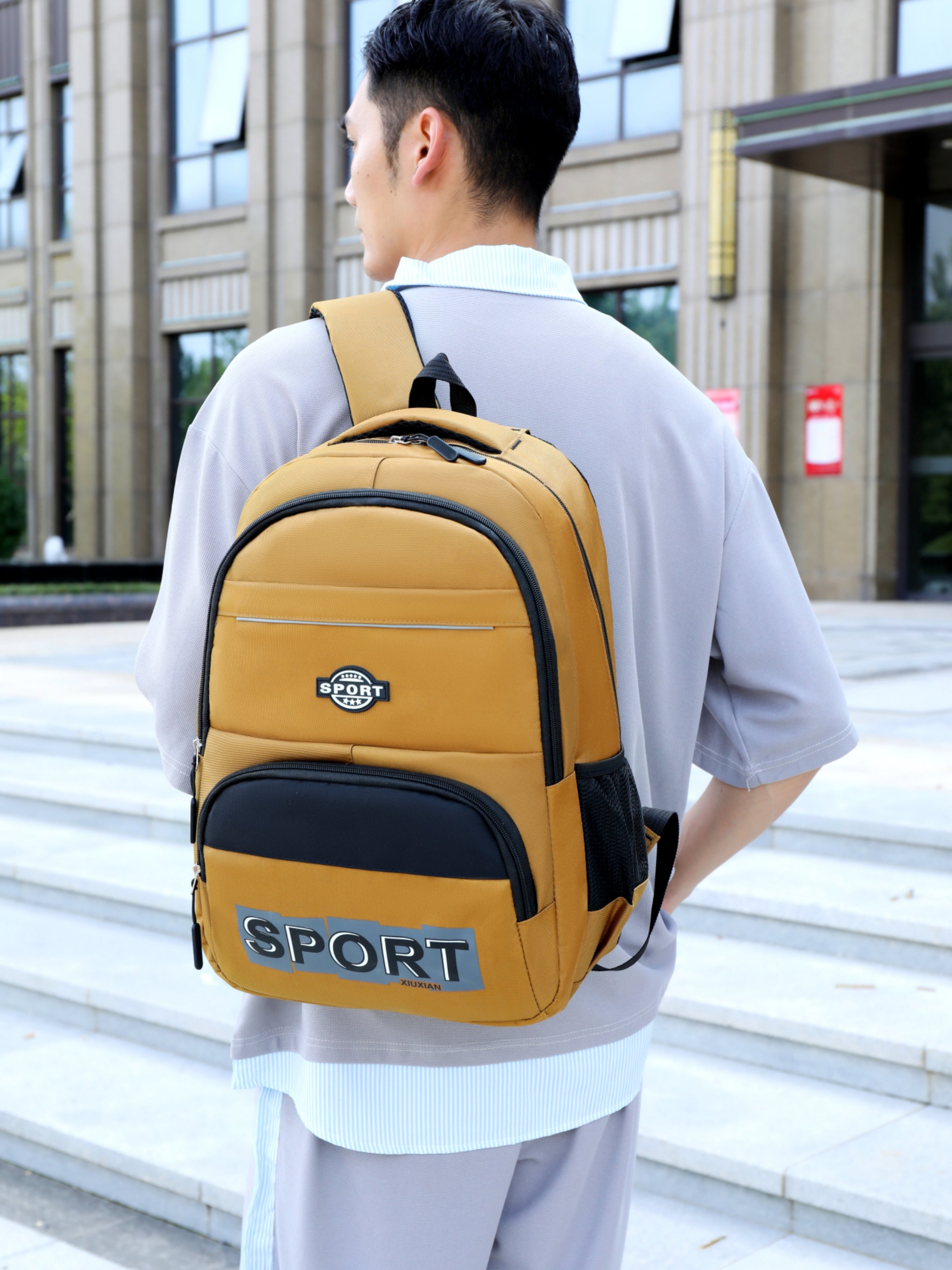 Mustard Durable Sporty Backpack