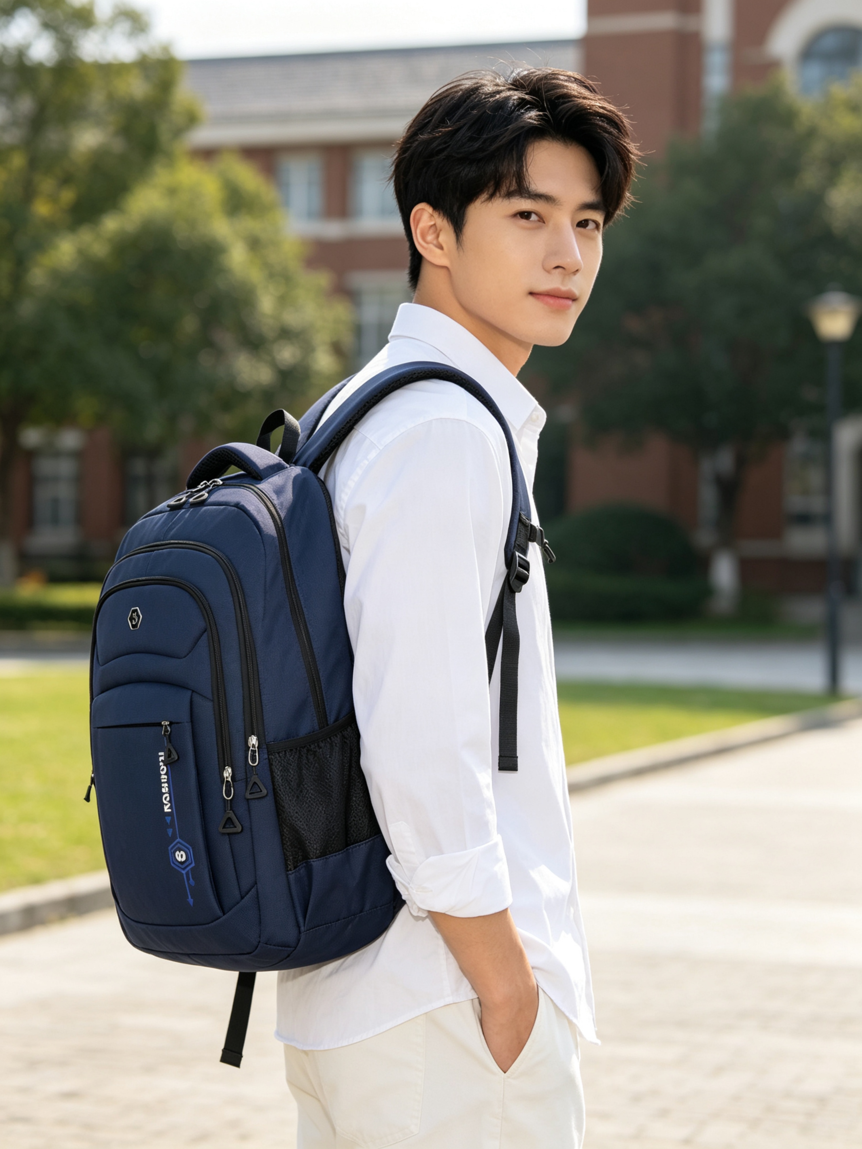 Blue Backpack for Travel and Daily Use