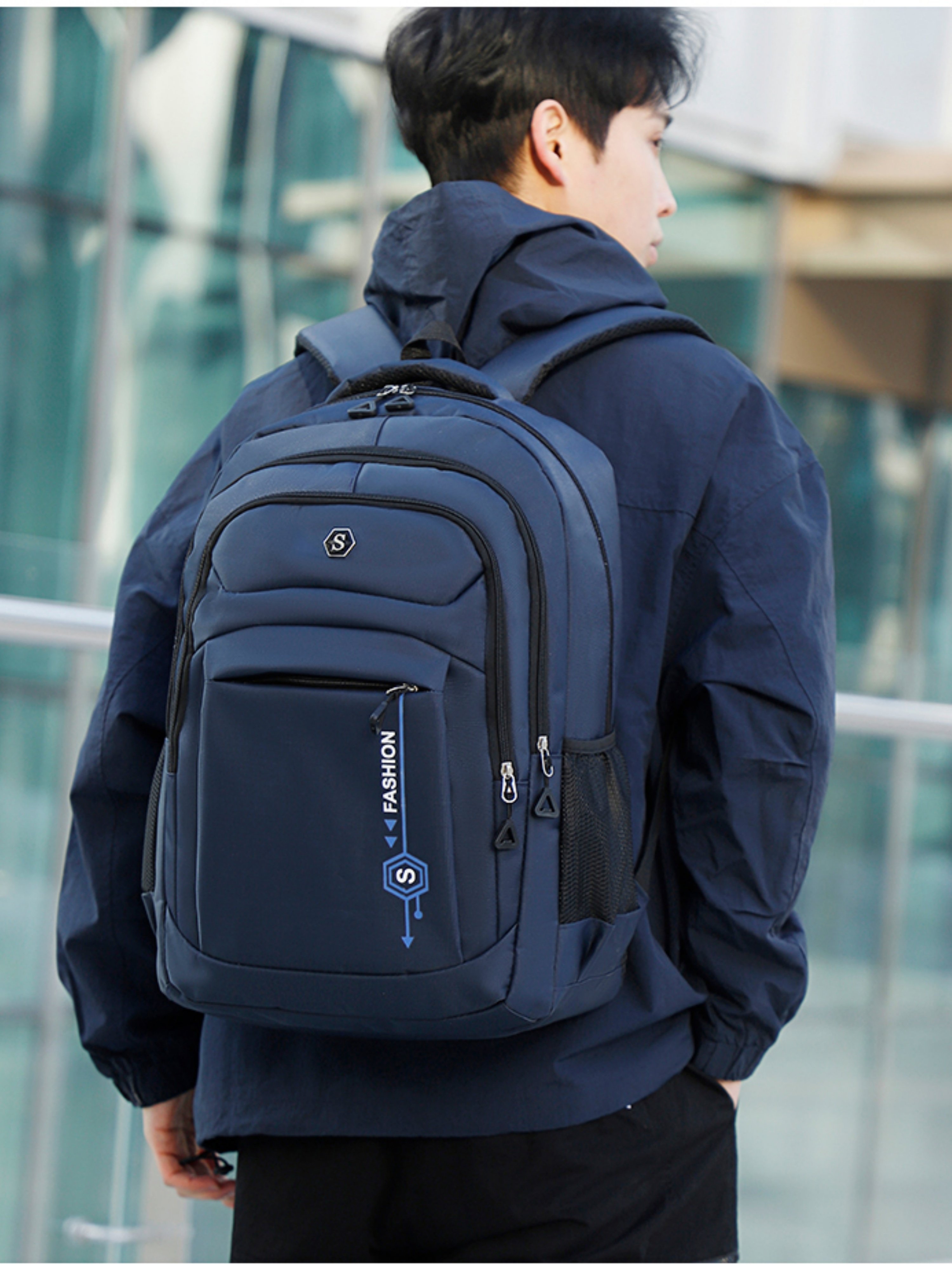 Blue Backpack for Travel and Daily Use