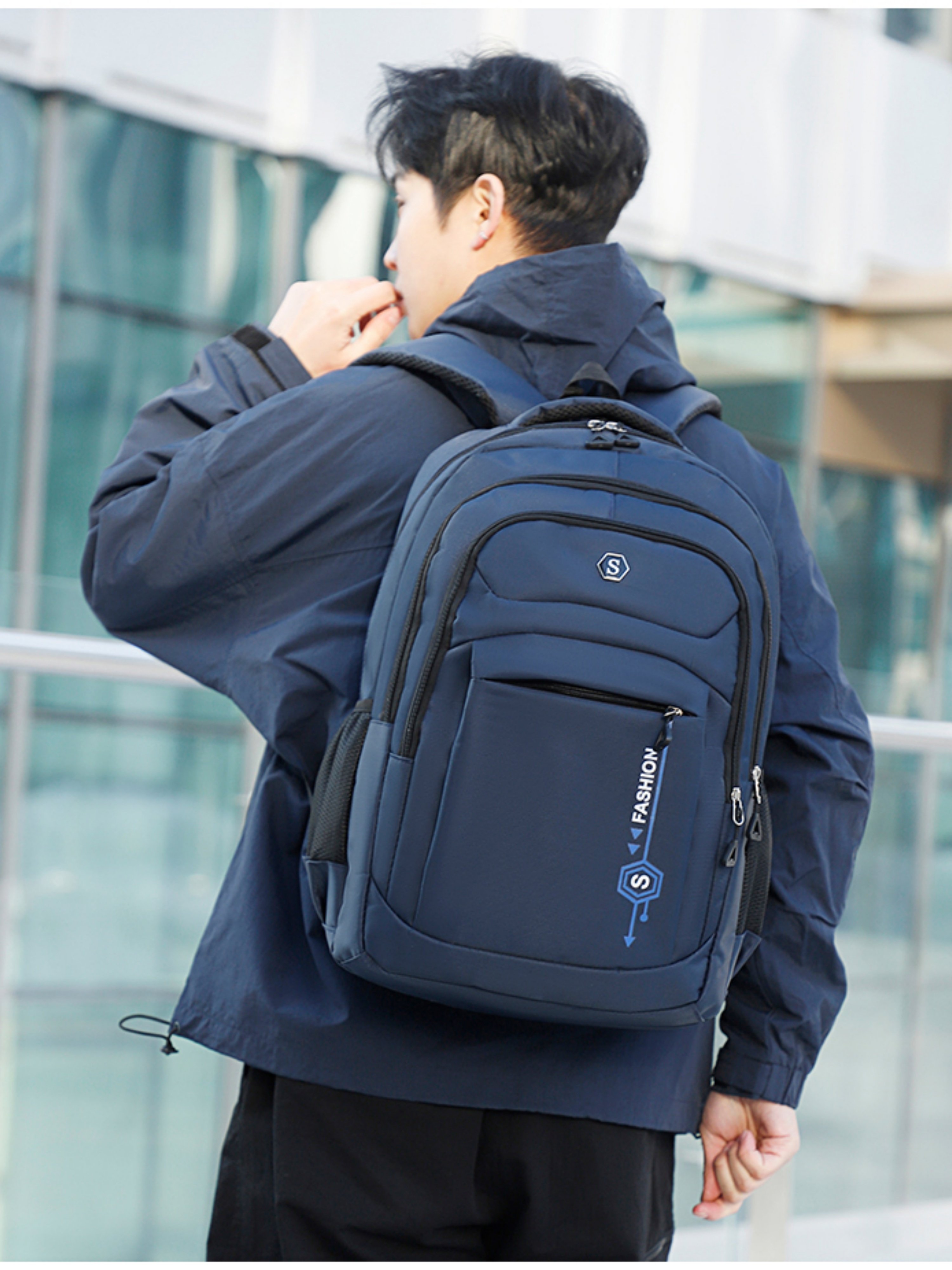 Blue Backpack for Travel and Daily Use