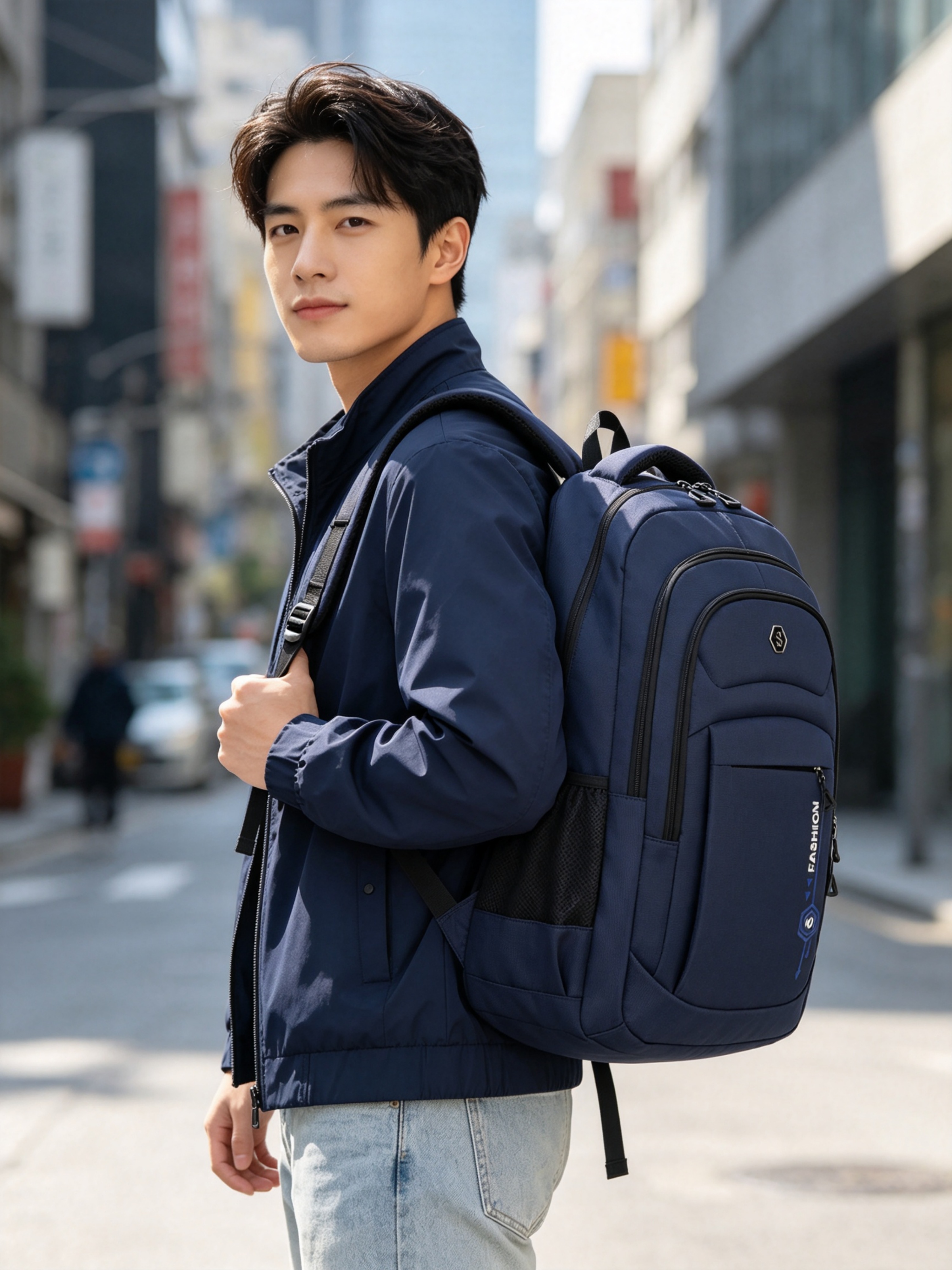 Blue Backpack for Travel and Daily Use