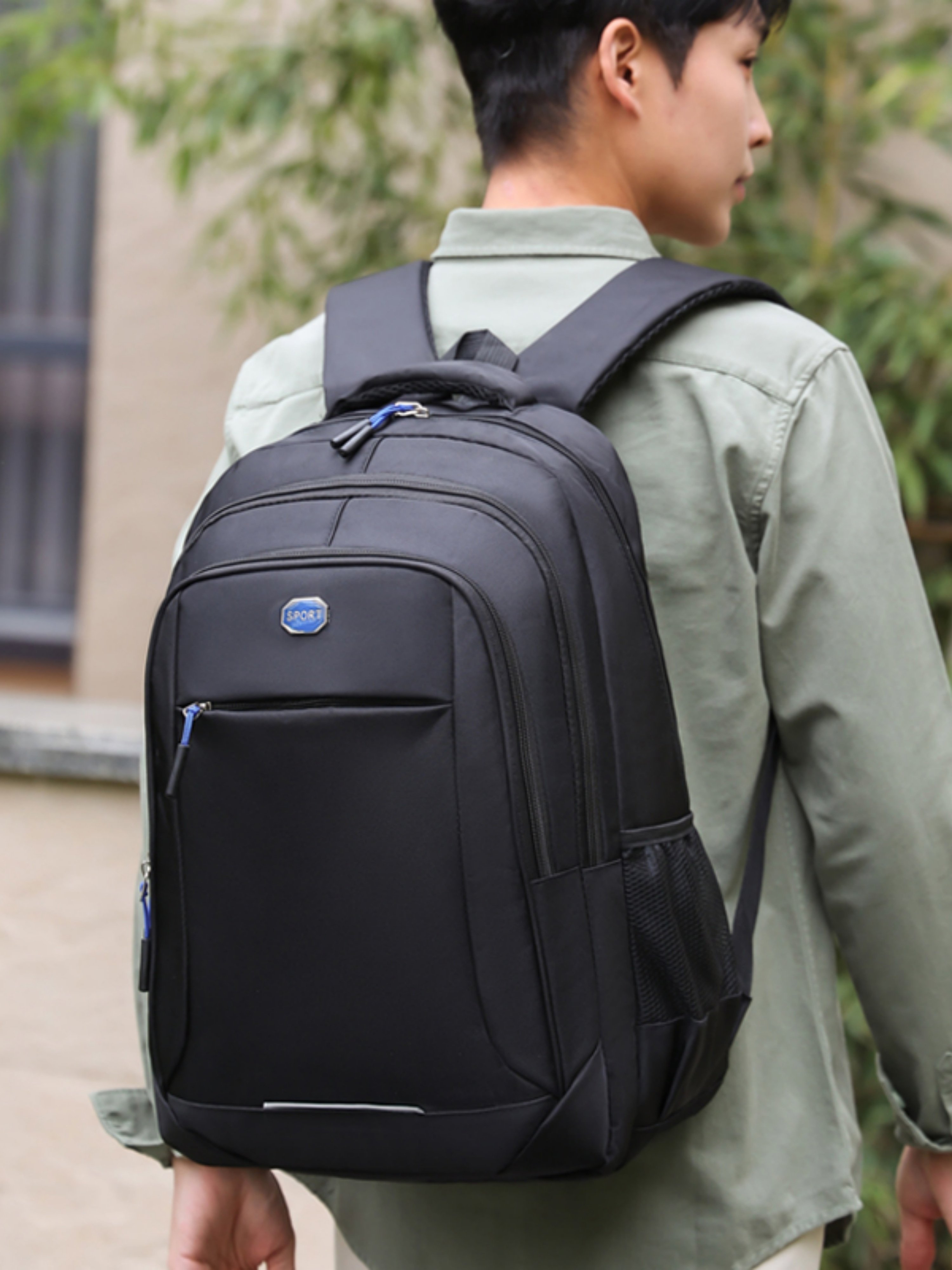 Blue Plain Backpack