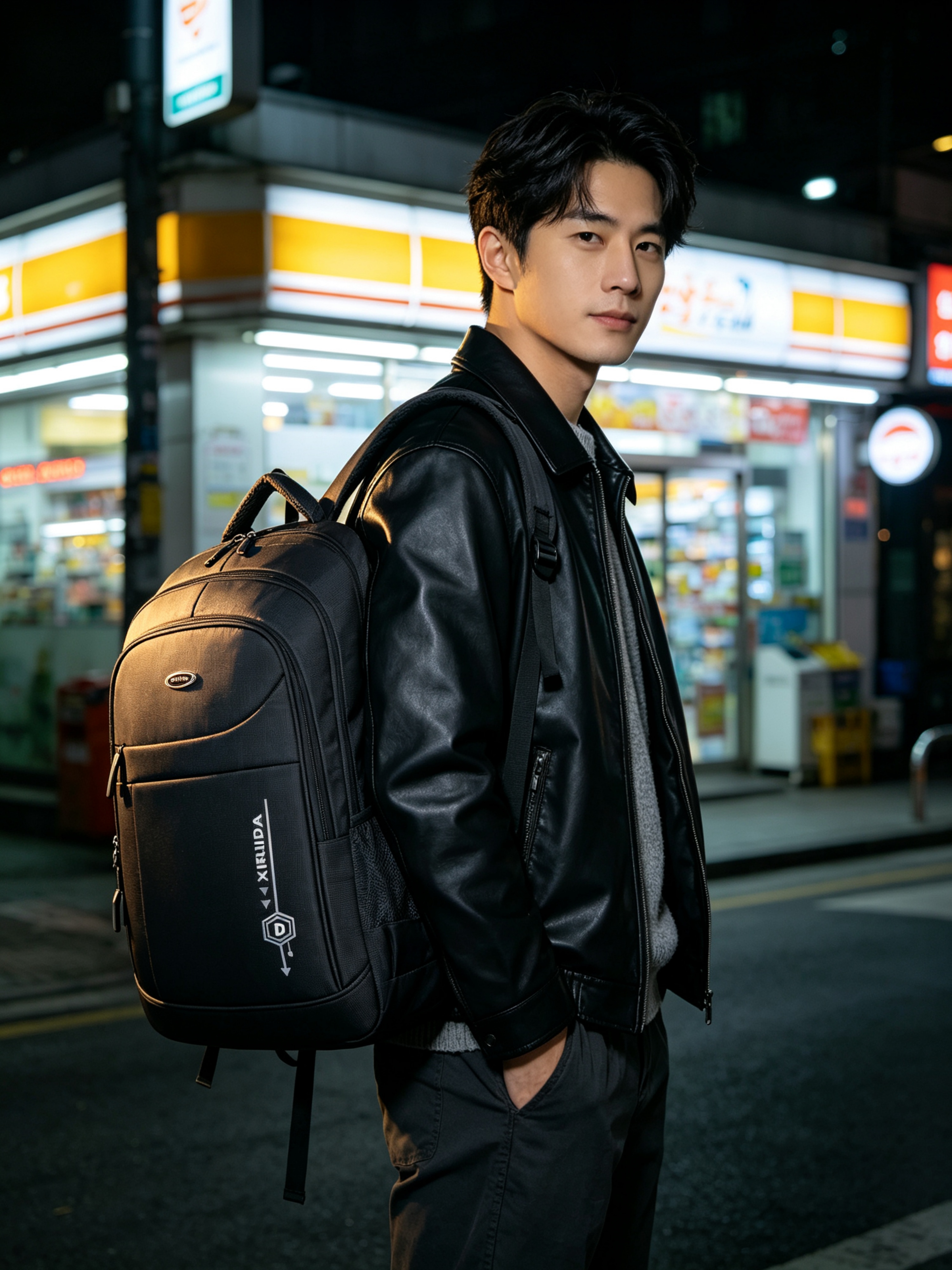 Black Multi-Compartment Backpack