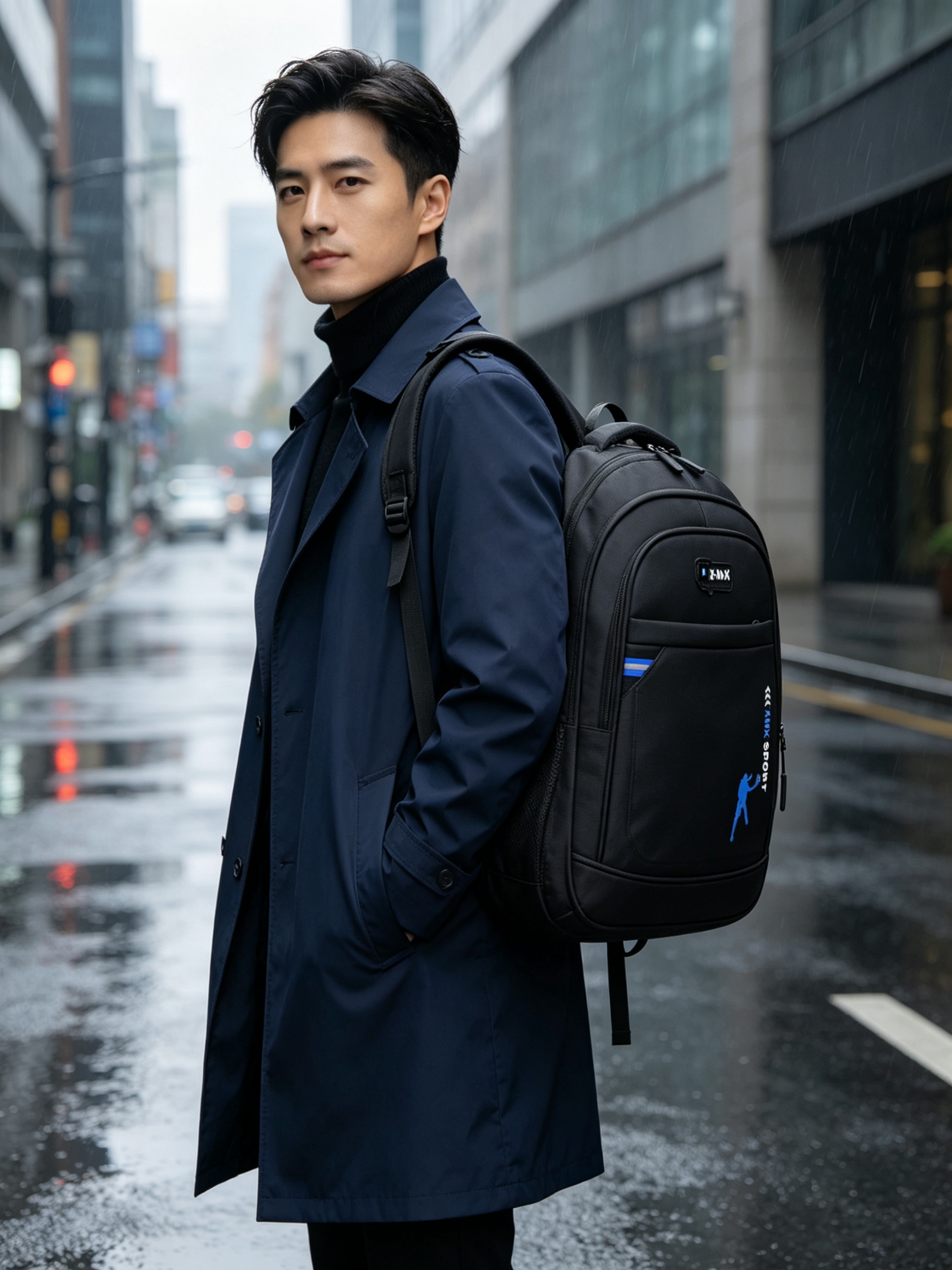 Blue Plain Backpack