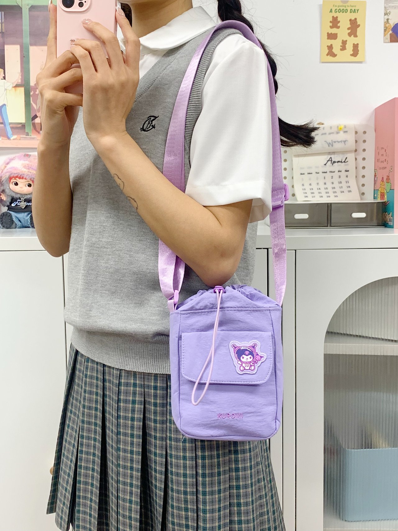 Drawstring Crossbody Bag