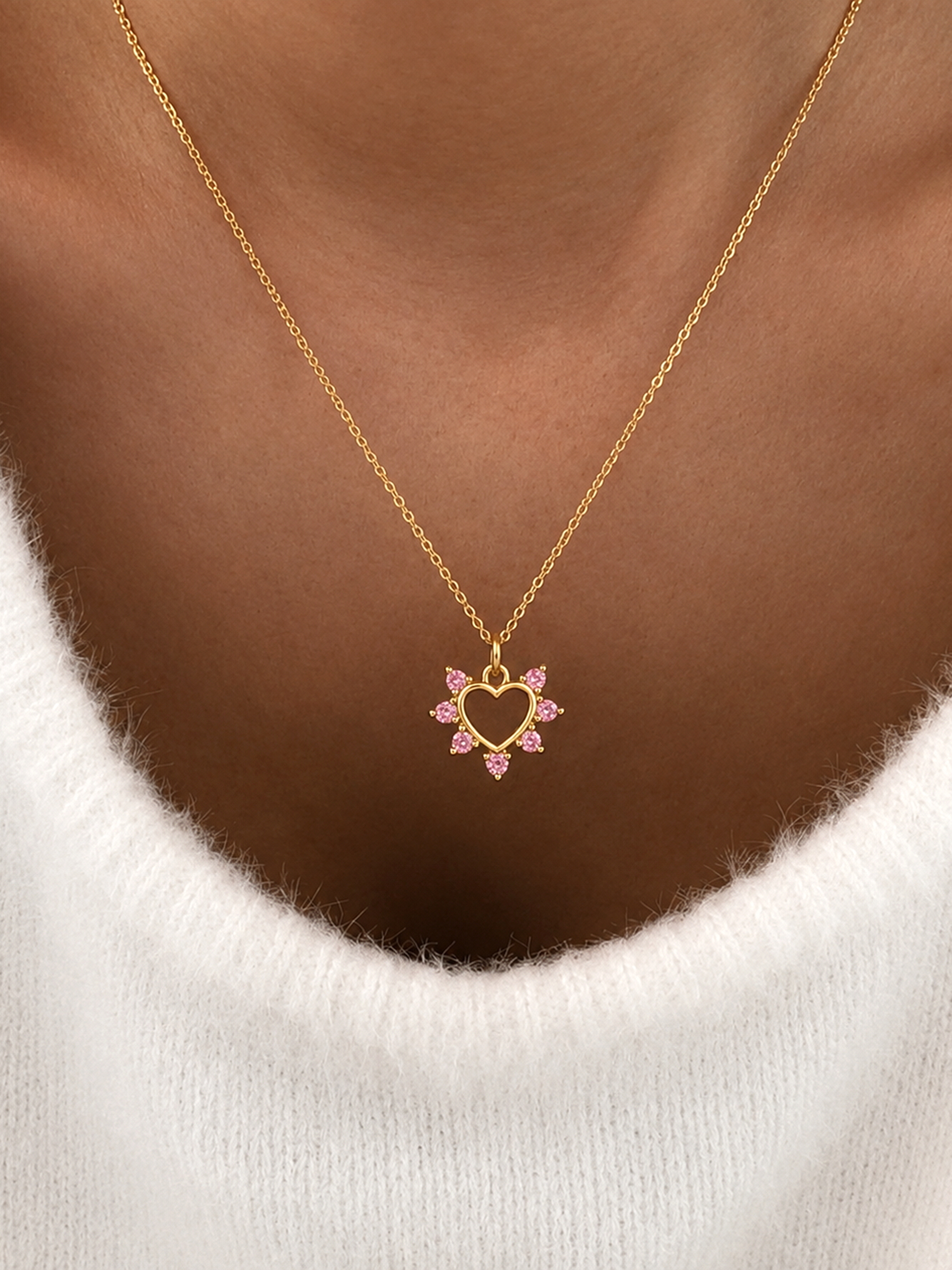 Gold Solid Pendant Necklace