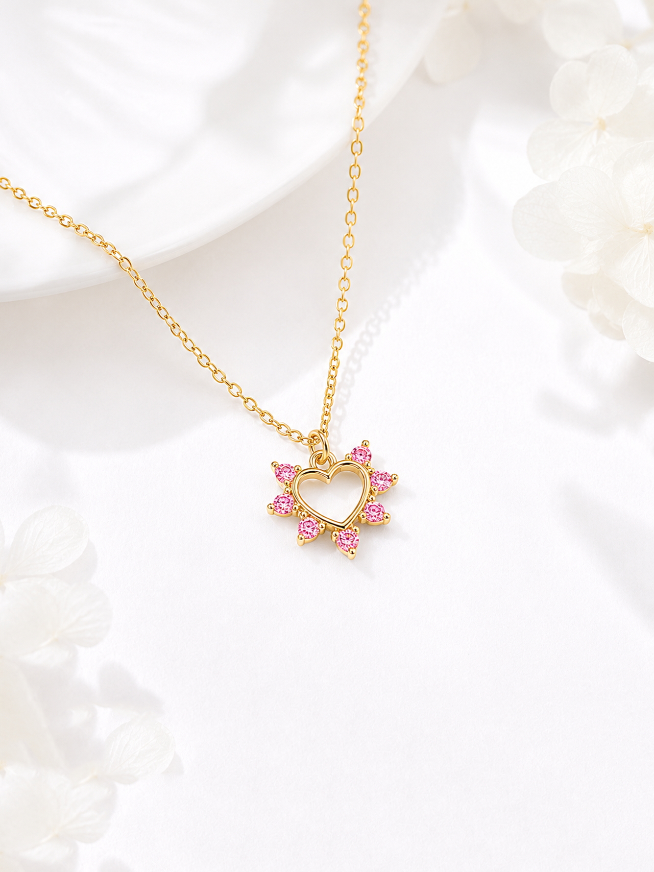 Gold Solid Pendant Necklace