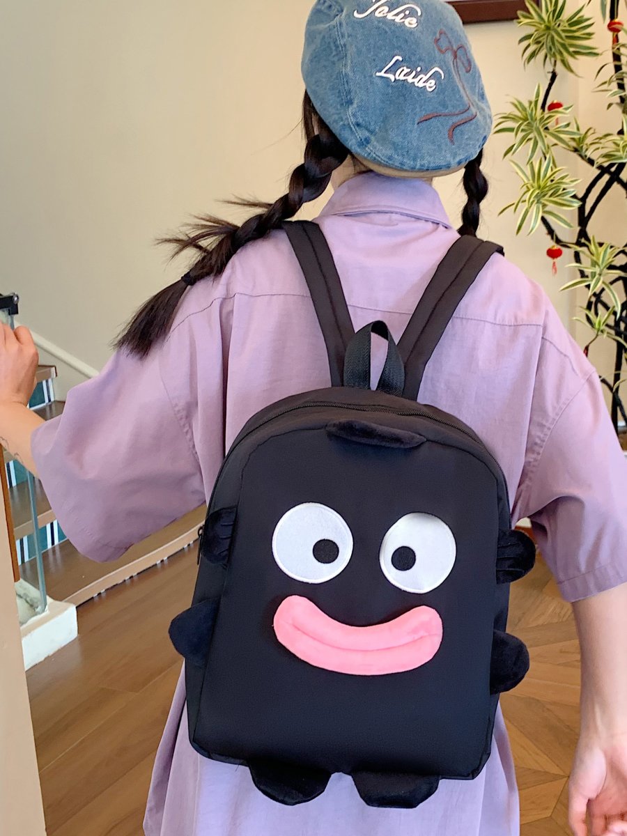 Black Plain Backpack