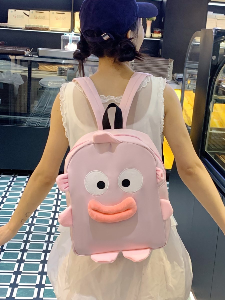 Pink Cartoon Fish Backpack 