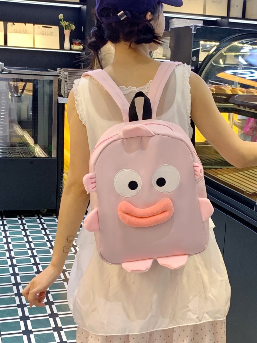 Pink Cartoon Fish Backpack 