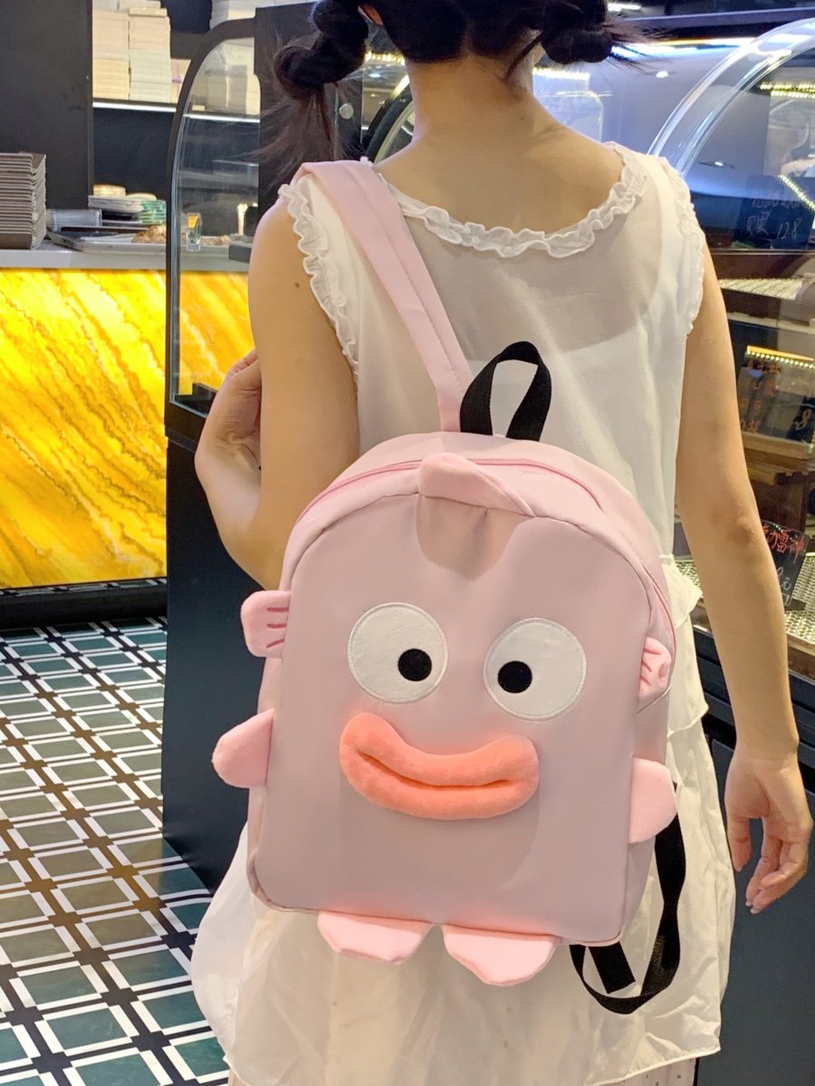 Pink Cartoon Fish Backpack 