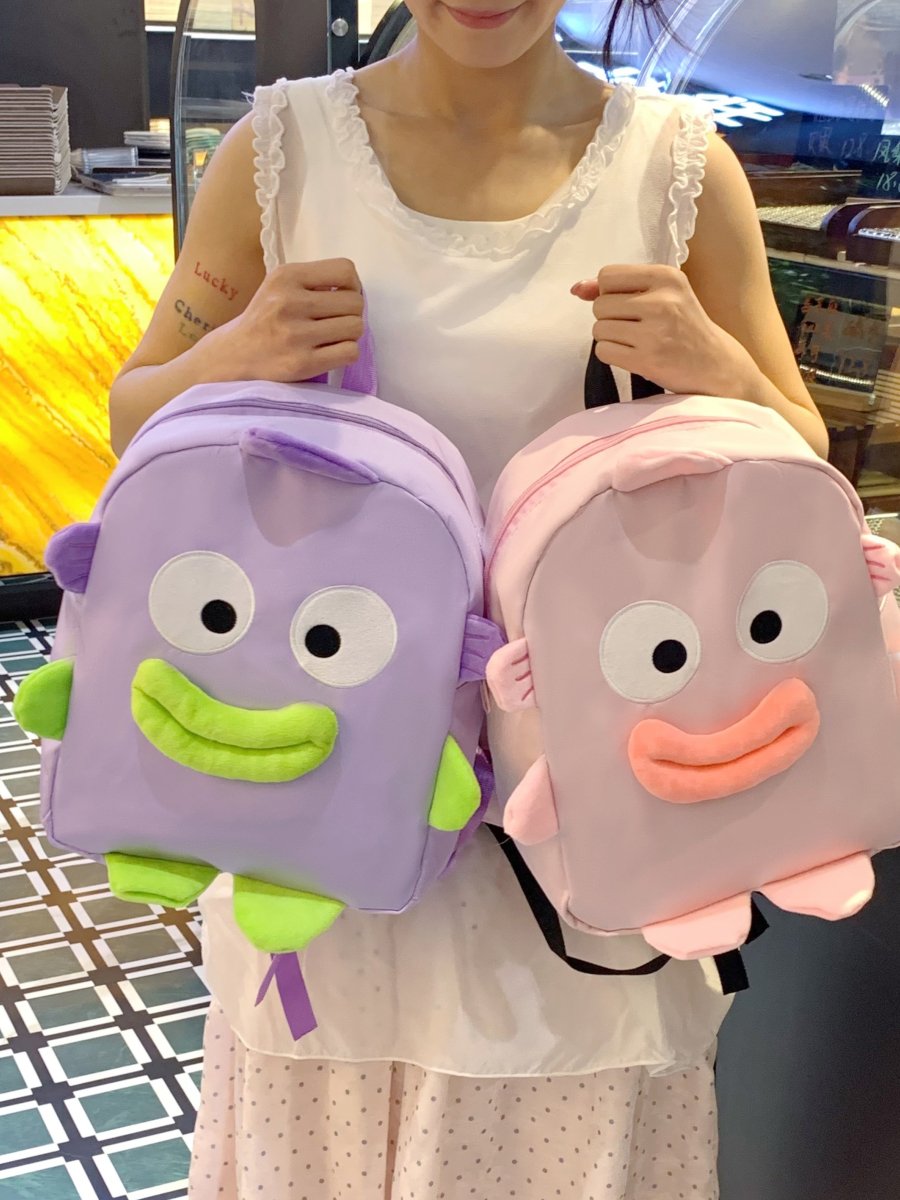 Pink Cartoon Fish Backpack 