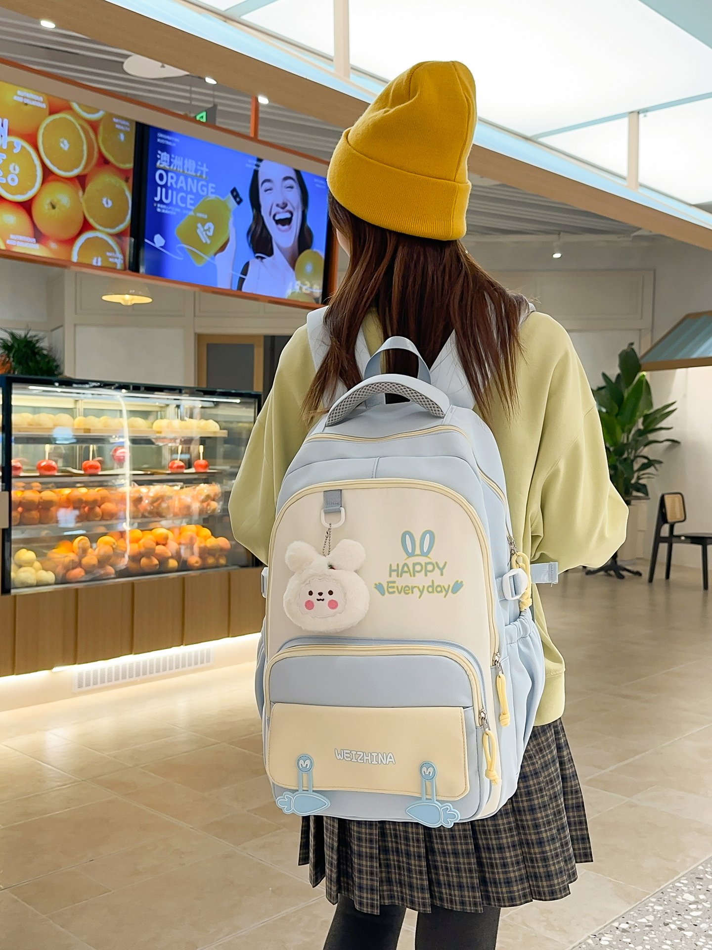 Blue Plain Backpack 