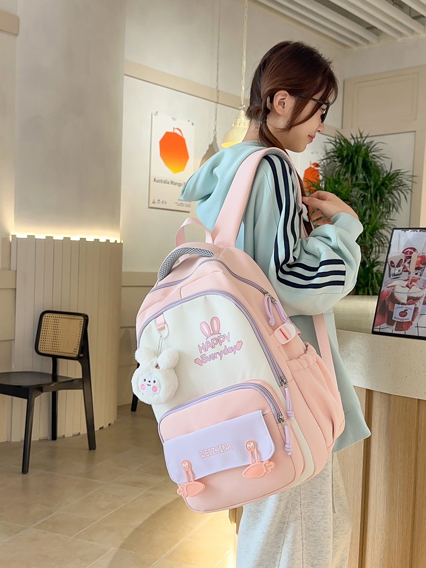 Pink Bunny Backpack