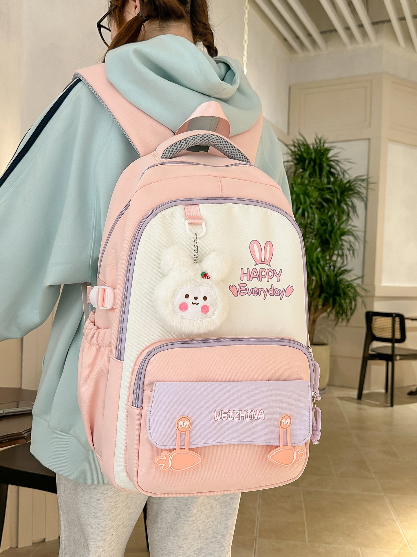 Pink Bunny Backpack