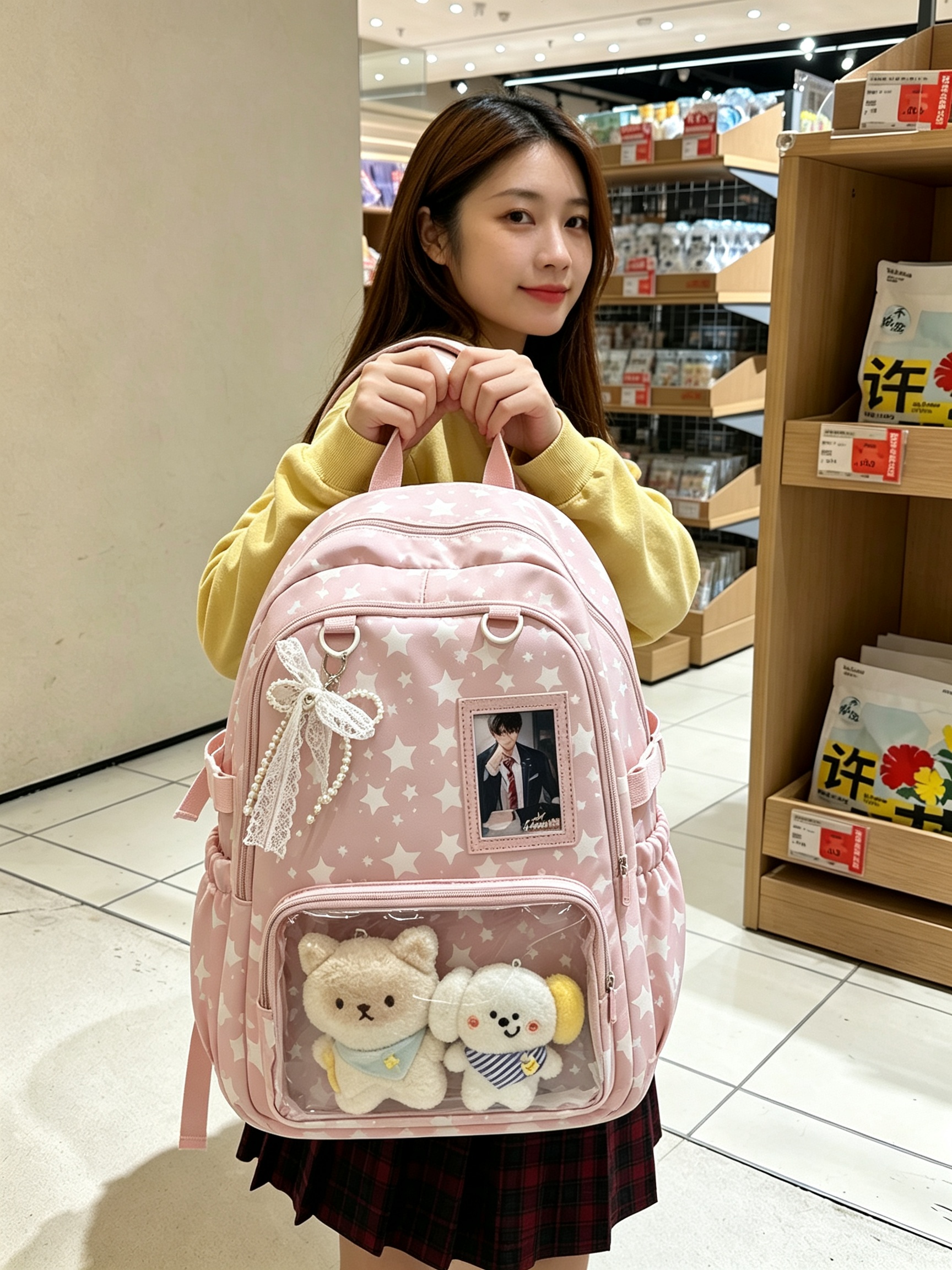 Pink Star Backpack