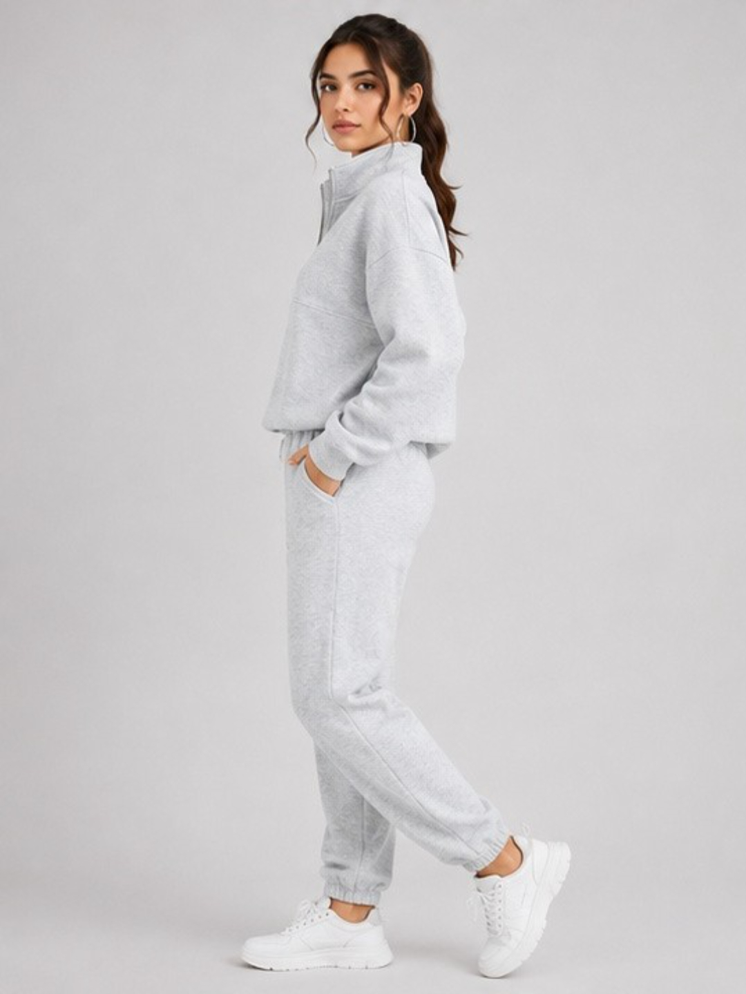 Grey Sweatshirt and Joggers Co-ord Set