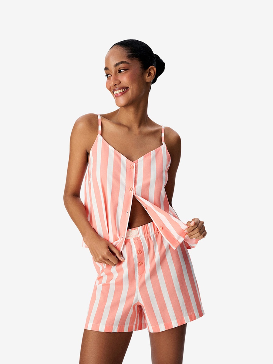 Pink Cotton Pyjama Short