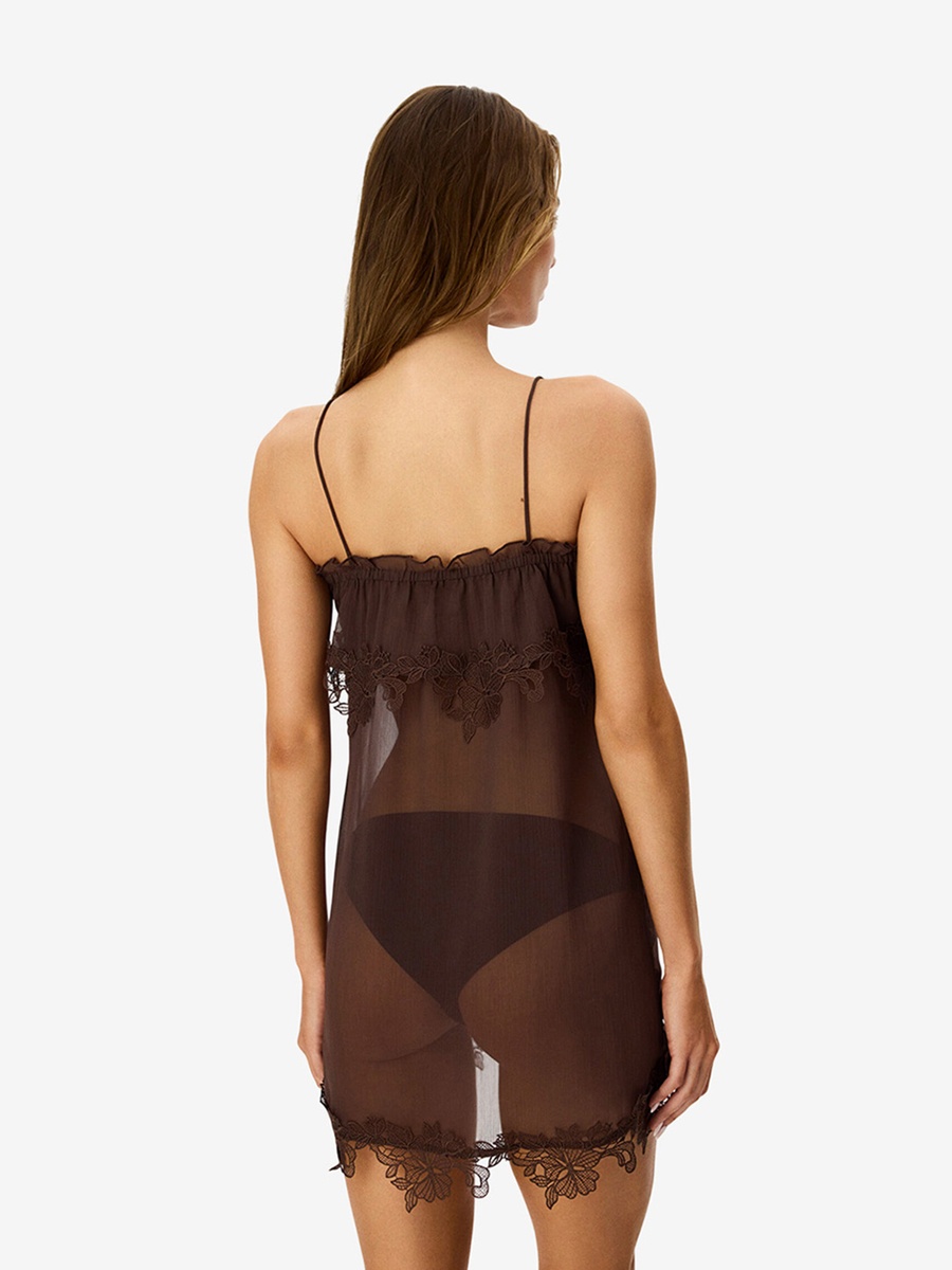 Brown Lightweight Polyester Nightdress